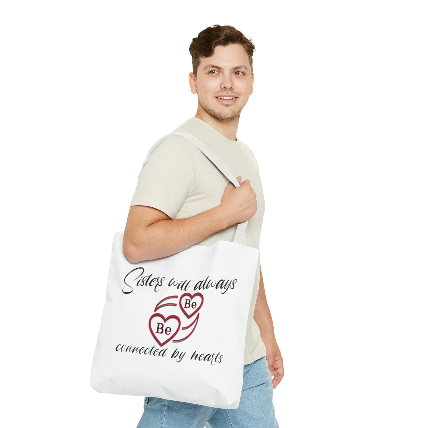 Sisters will always be connected by hearts - Tote Bag (AOP)