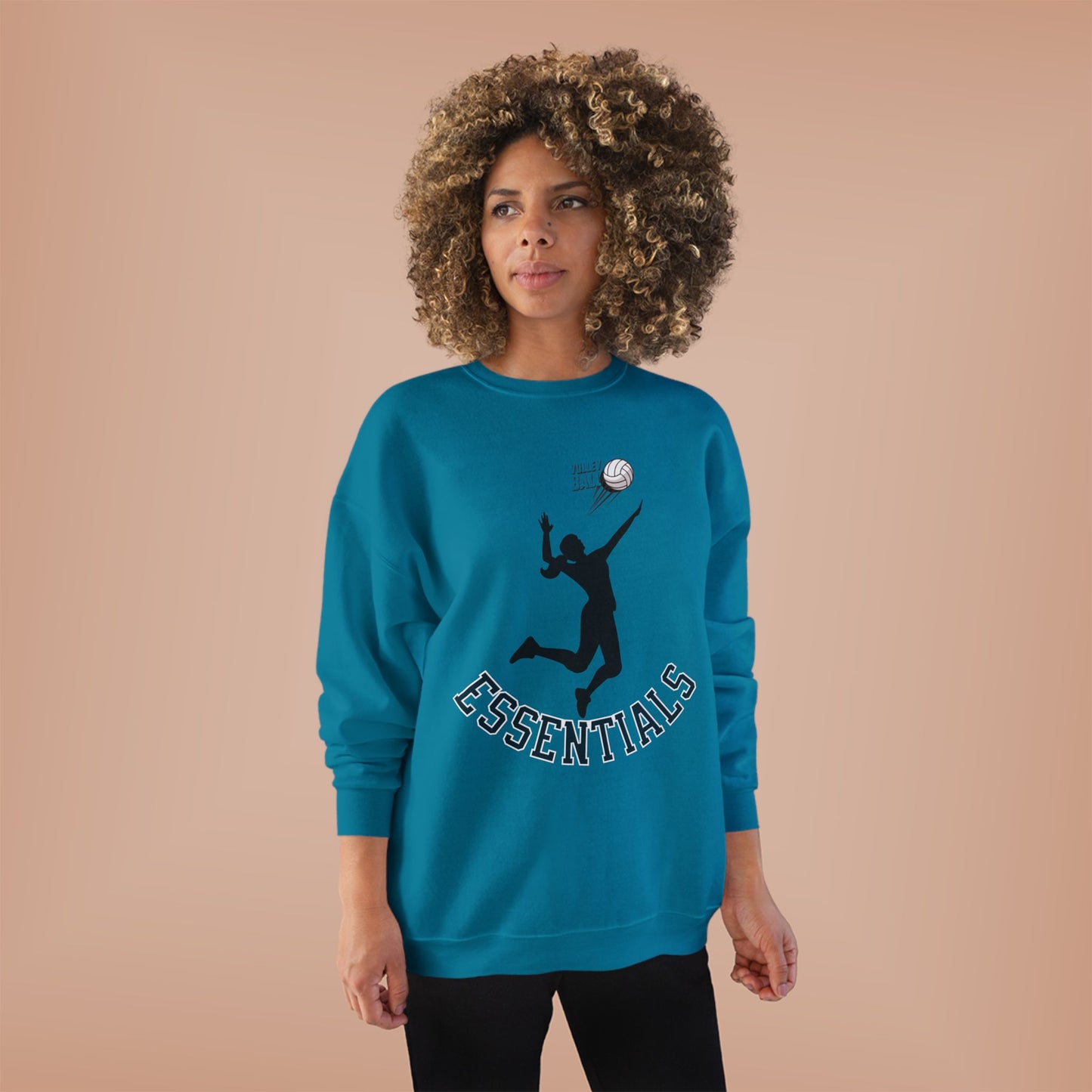 Stylish Eco-Friendly Crewneck Sweatshirt with 'Essentials' Graphic | Ideal for Athletes, Casual Wear, Sports Events and Holiday Gifts
