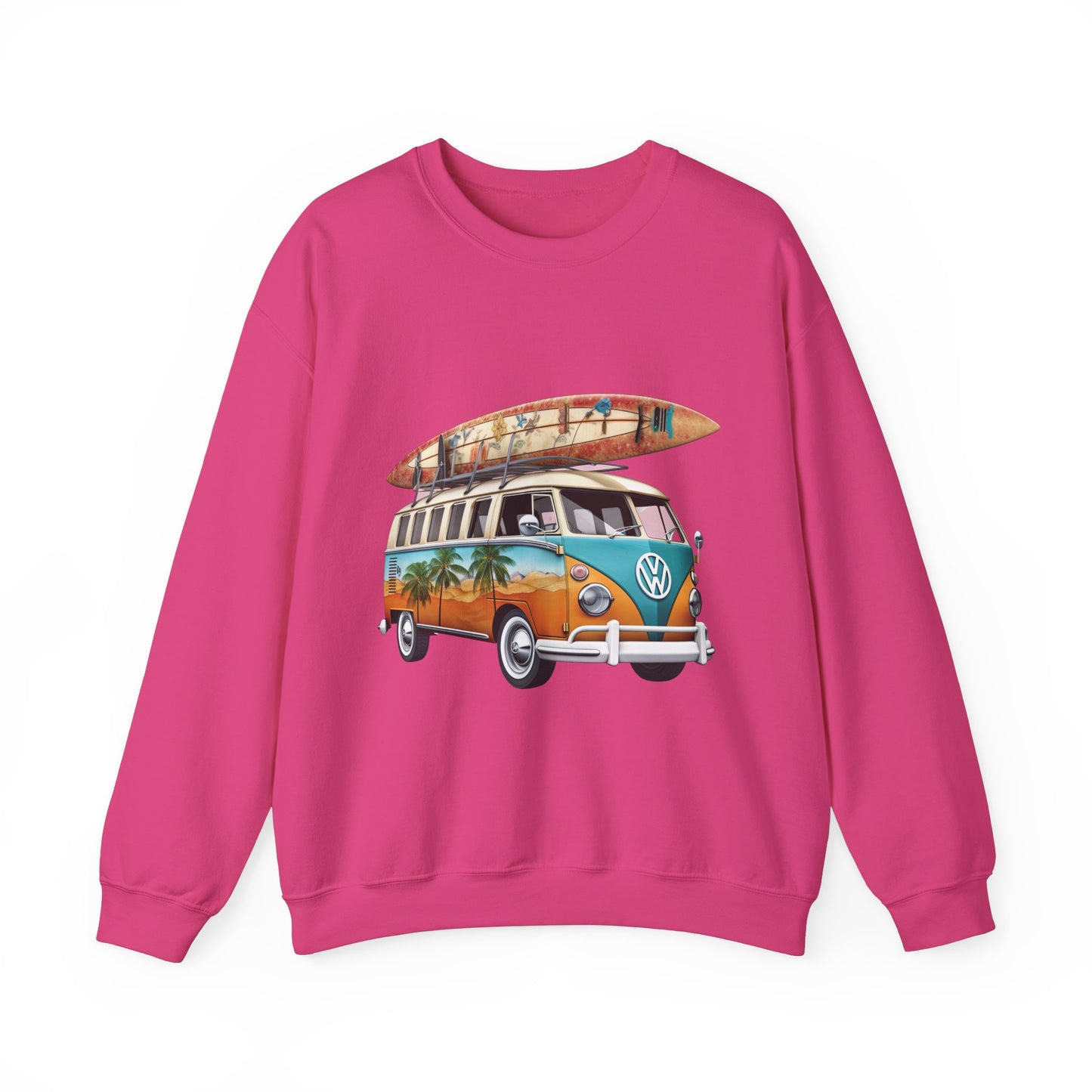 Retro Surf Van - Unisex Heavy Blend™ Crewneck Sweatshirt