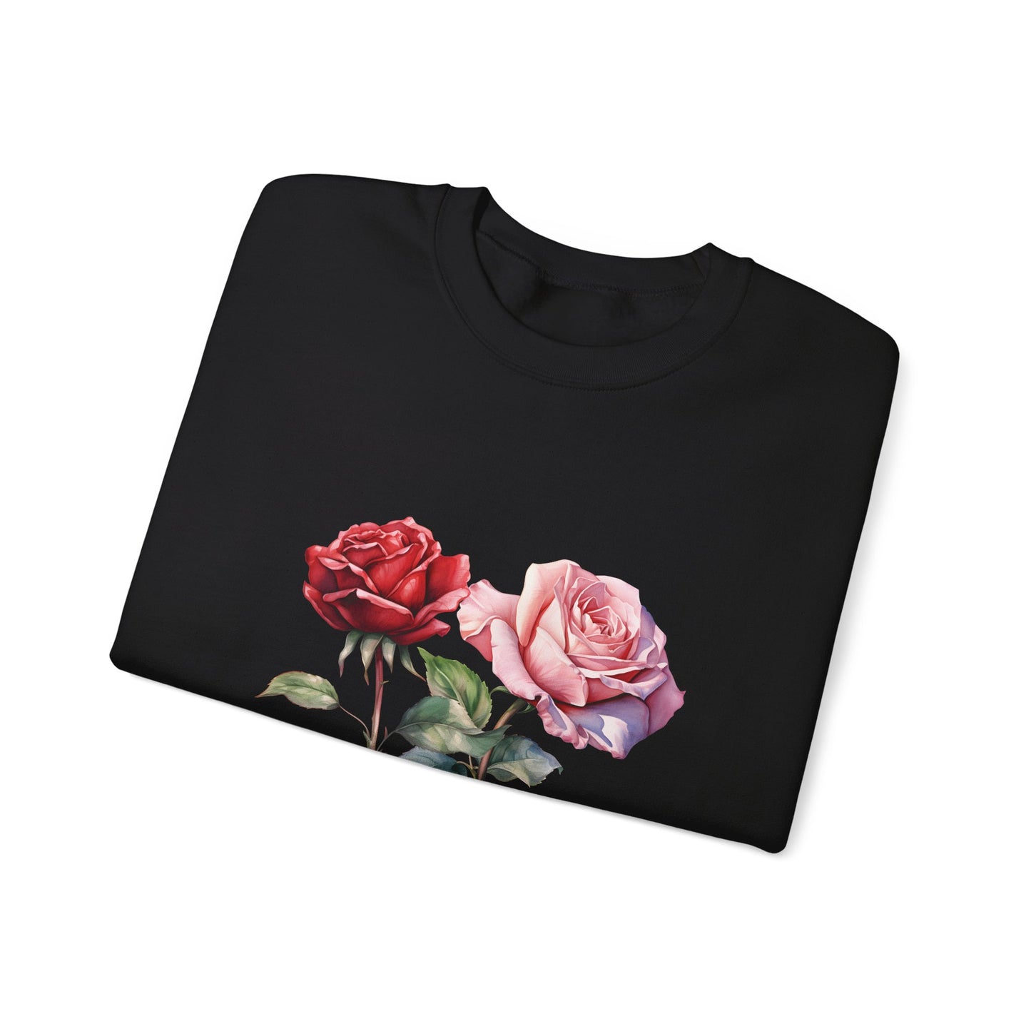 June Birth Flower (Rose) - Unisex Heavy Blend™ Crewneck Sweatshirt