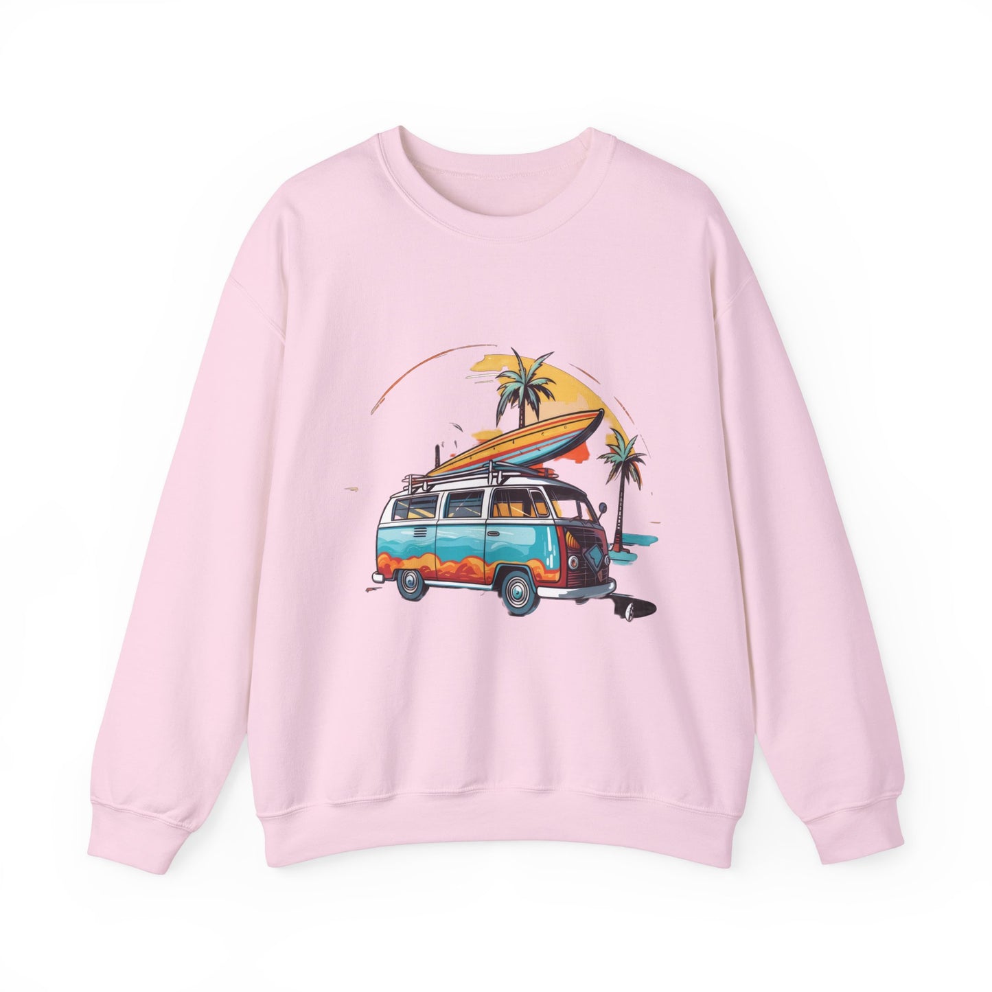 Retro Surf Van - Unisex Heavy Blend™ Crewneck Sweatshirt