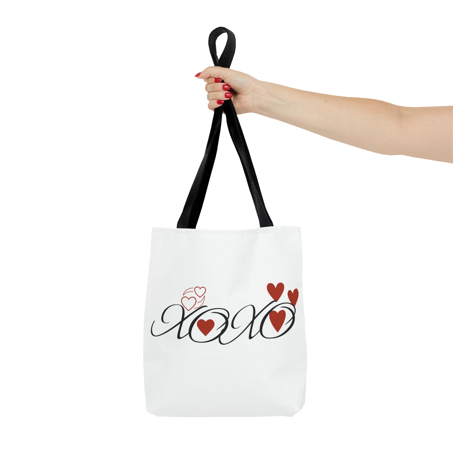Valentine: XOXO with Hearts - Tote Bag (AOP)
