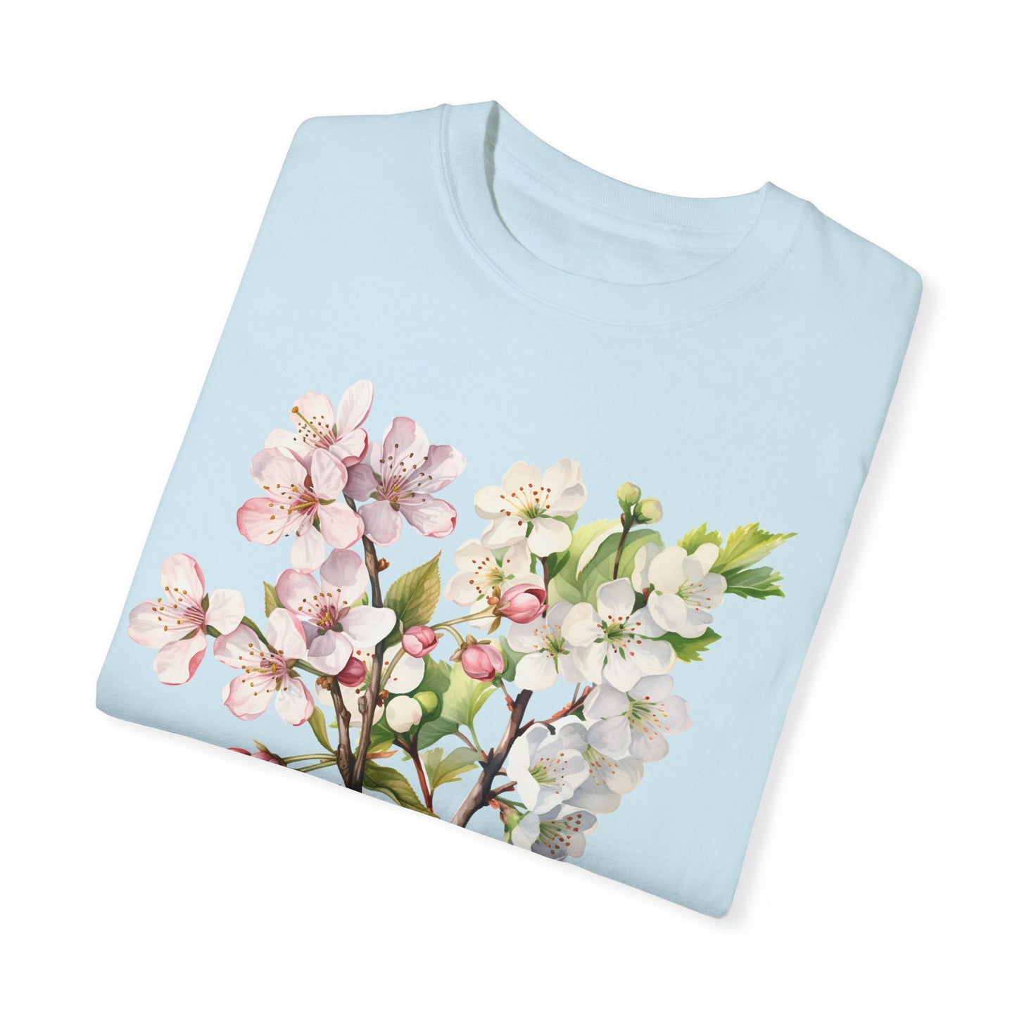 May Birth Flower "Hawthorn" - Unisex Garment-Dyed T-shirt