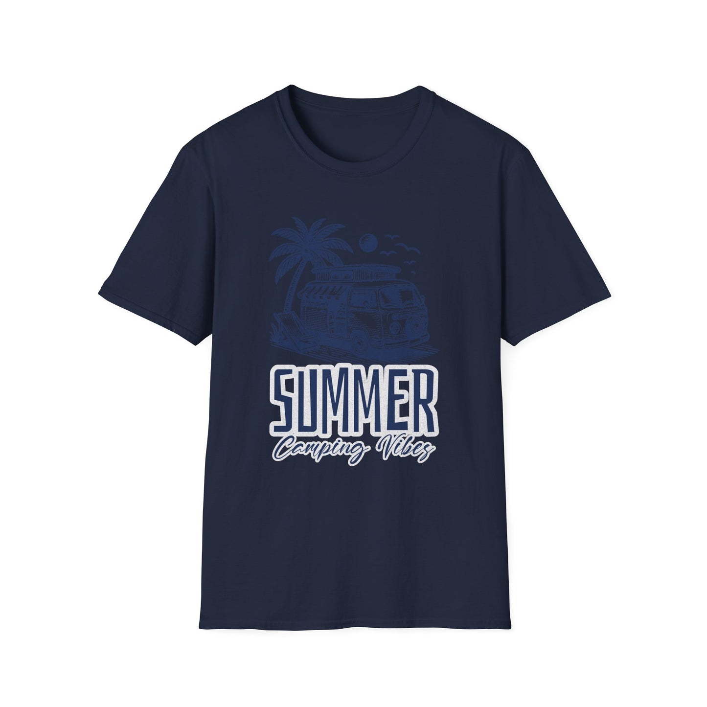 Summer Camping Vibes T-Shirt, Unisex Camp Tee, Outdoor Adventure Shirt, Nature Lover Gift, Camping Trip Apparel