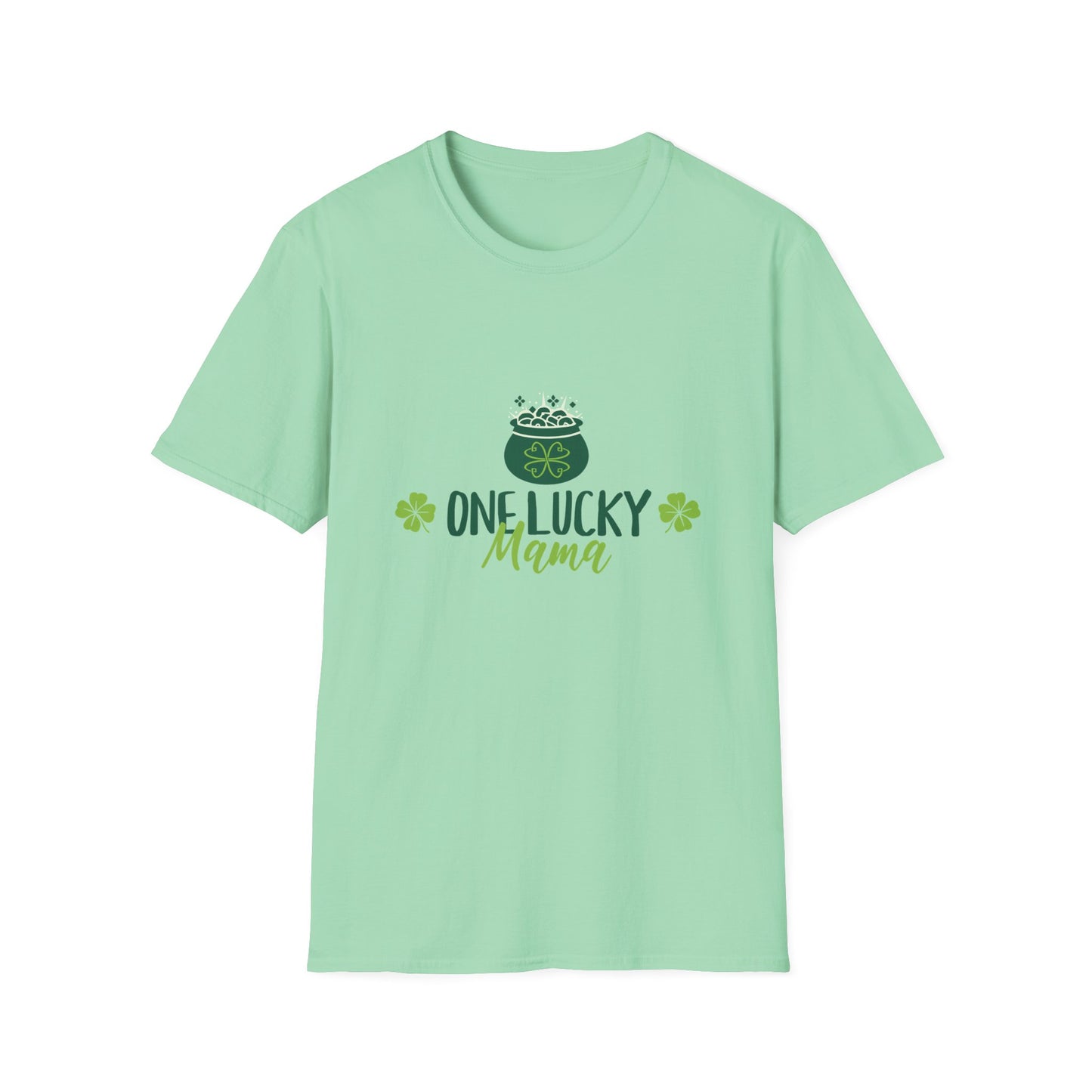 One Lucky Mama Unisex Softstyle T-Shirt for St. Patrick's Day