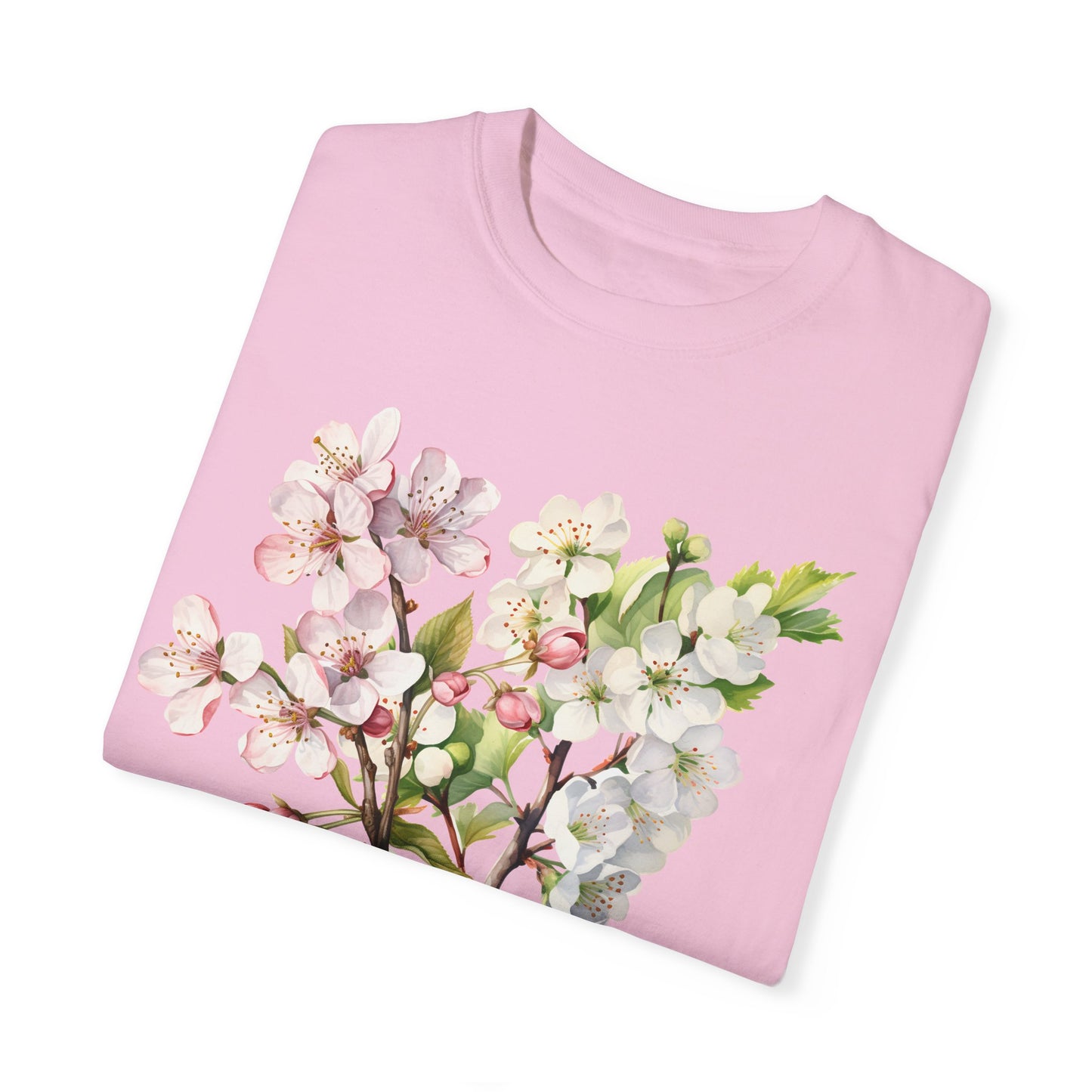 May Birth Flower "Hawthorn" - Unisex Garment-Dyed T-shirt