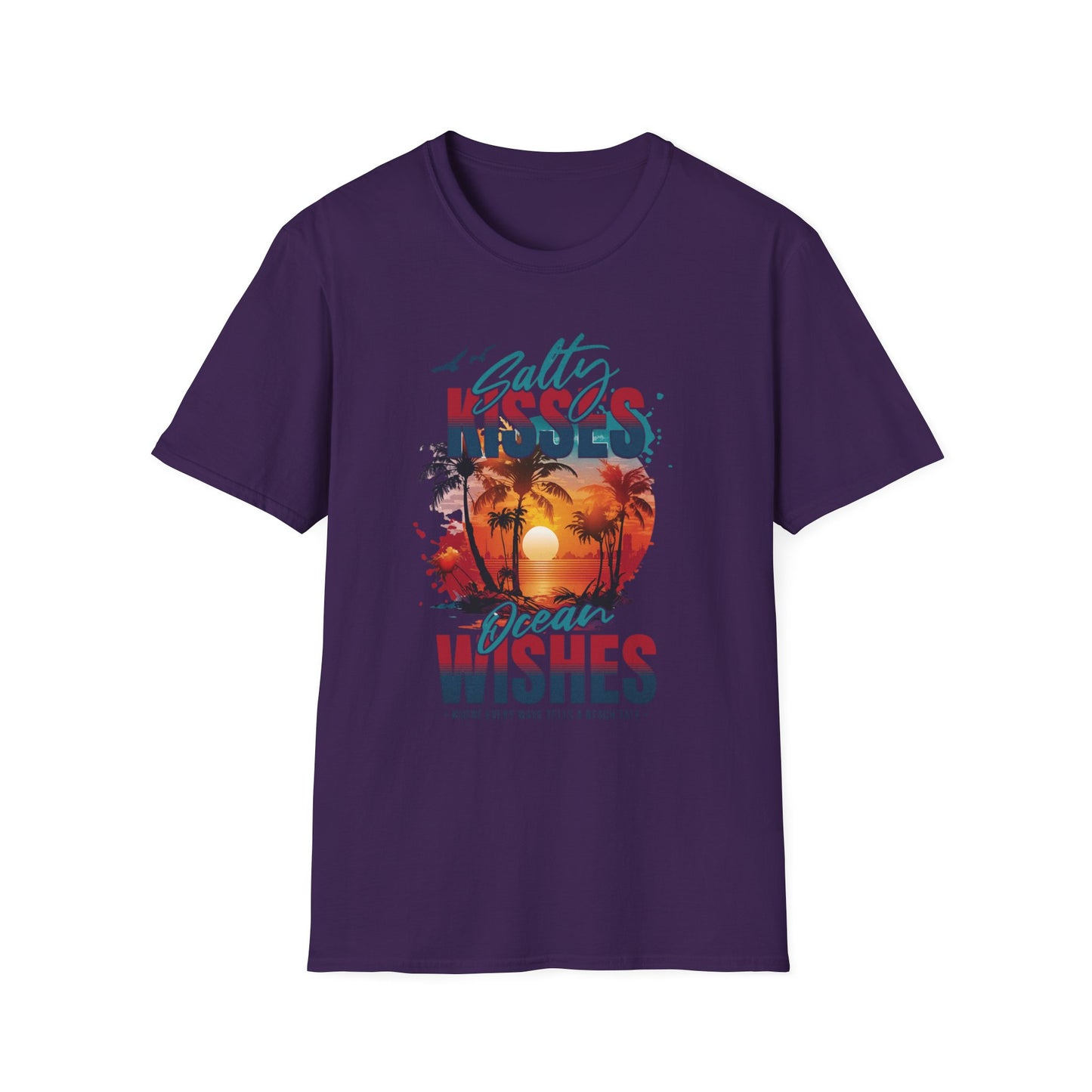 Beach Vibes T-Shirt - Salty Kisses, Ocean Wishes