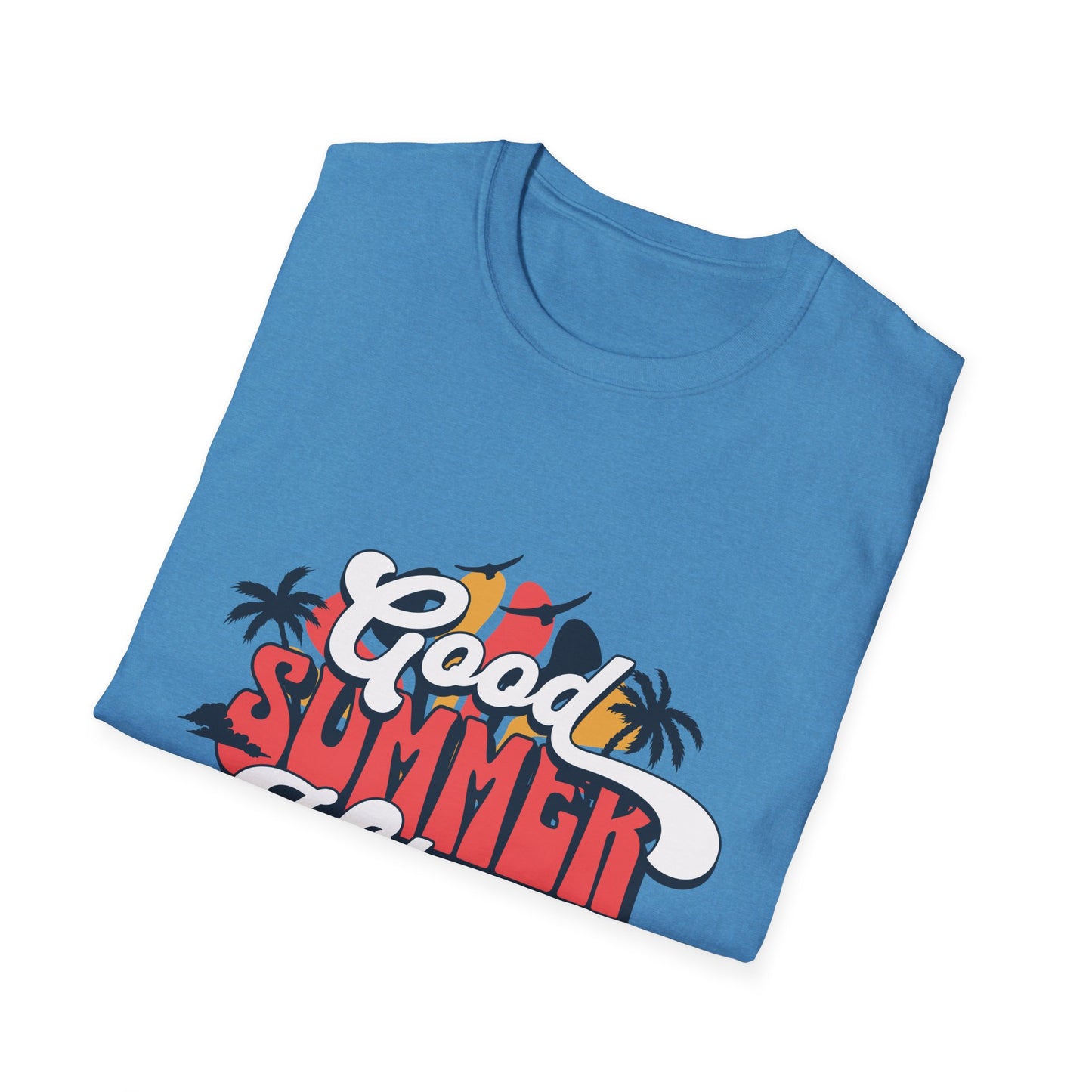 Summer Vibes T-Shirt, Good Summer Vibes Tee, Unisex Graphic Shirt, Beachwear, Vacation Outfit, Casual Wear, Gift Idea
