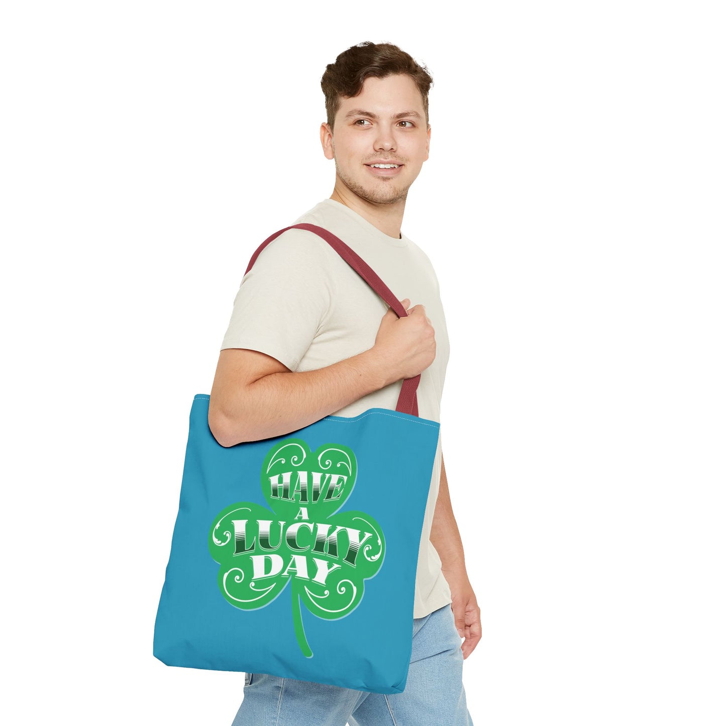 Lucky Day Tote Bag - St. Patrick's Day Gift, Shamrock Design, Eco-Friendly Bag, Fun Everyday Tote, Perfect for Luck!