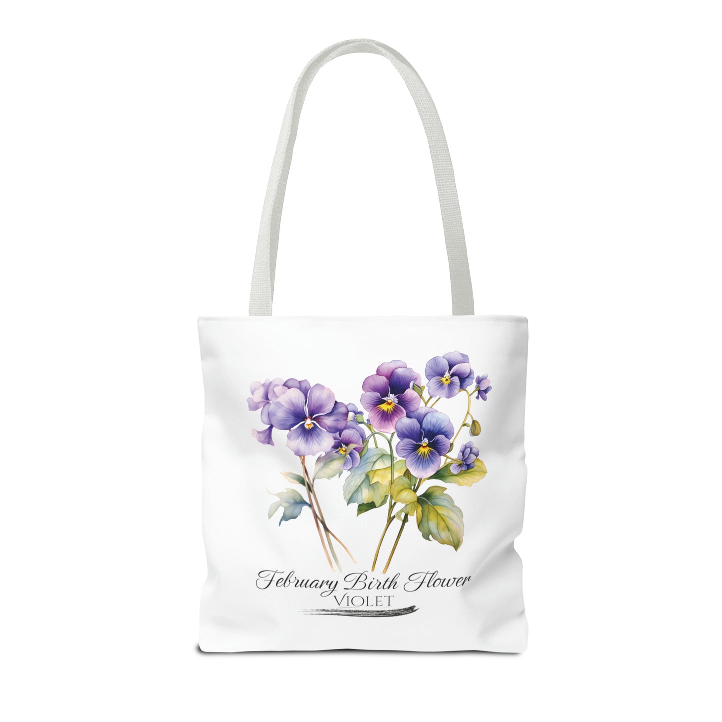 February Birth Flower: Violet - Tote Bag (AOP)