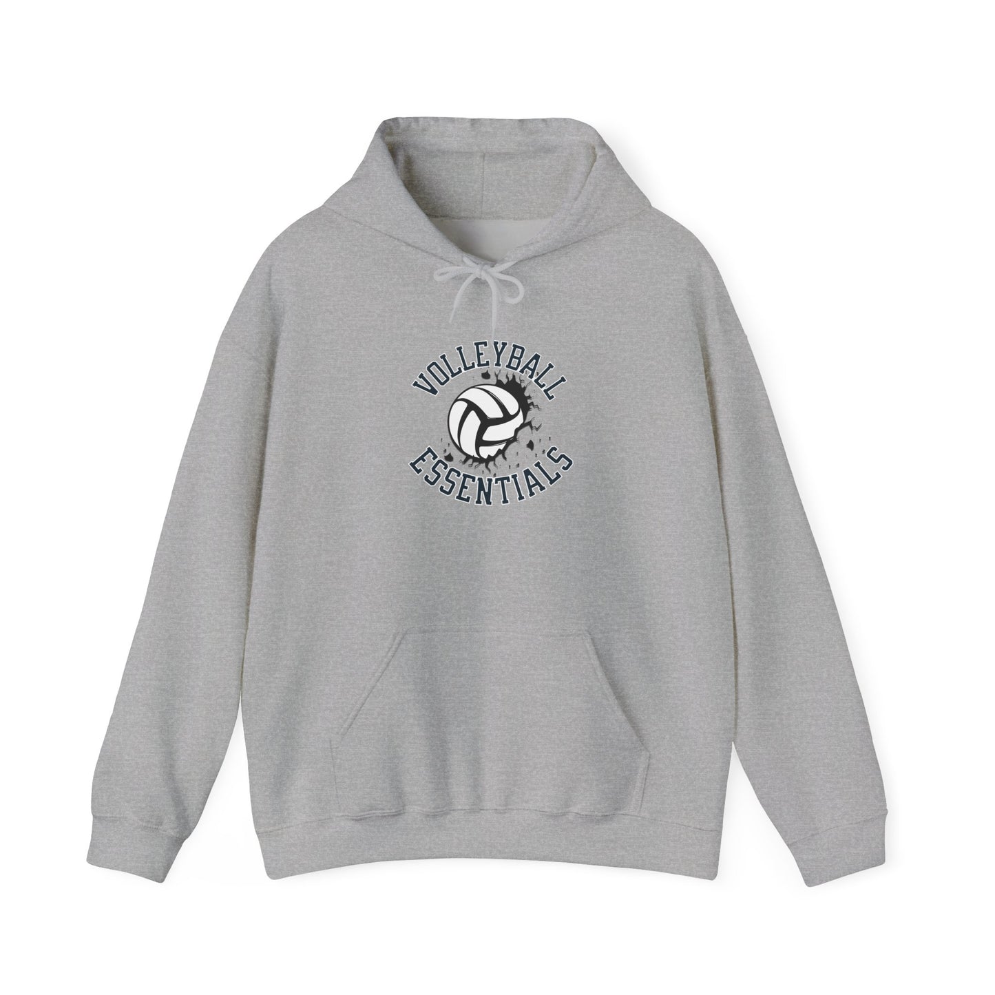 Volleyball Essentials Hoodie, Unisex Heavy Blend Sweatshirt for Players, Sporty Gift, Workout Wear, Casual Comfort