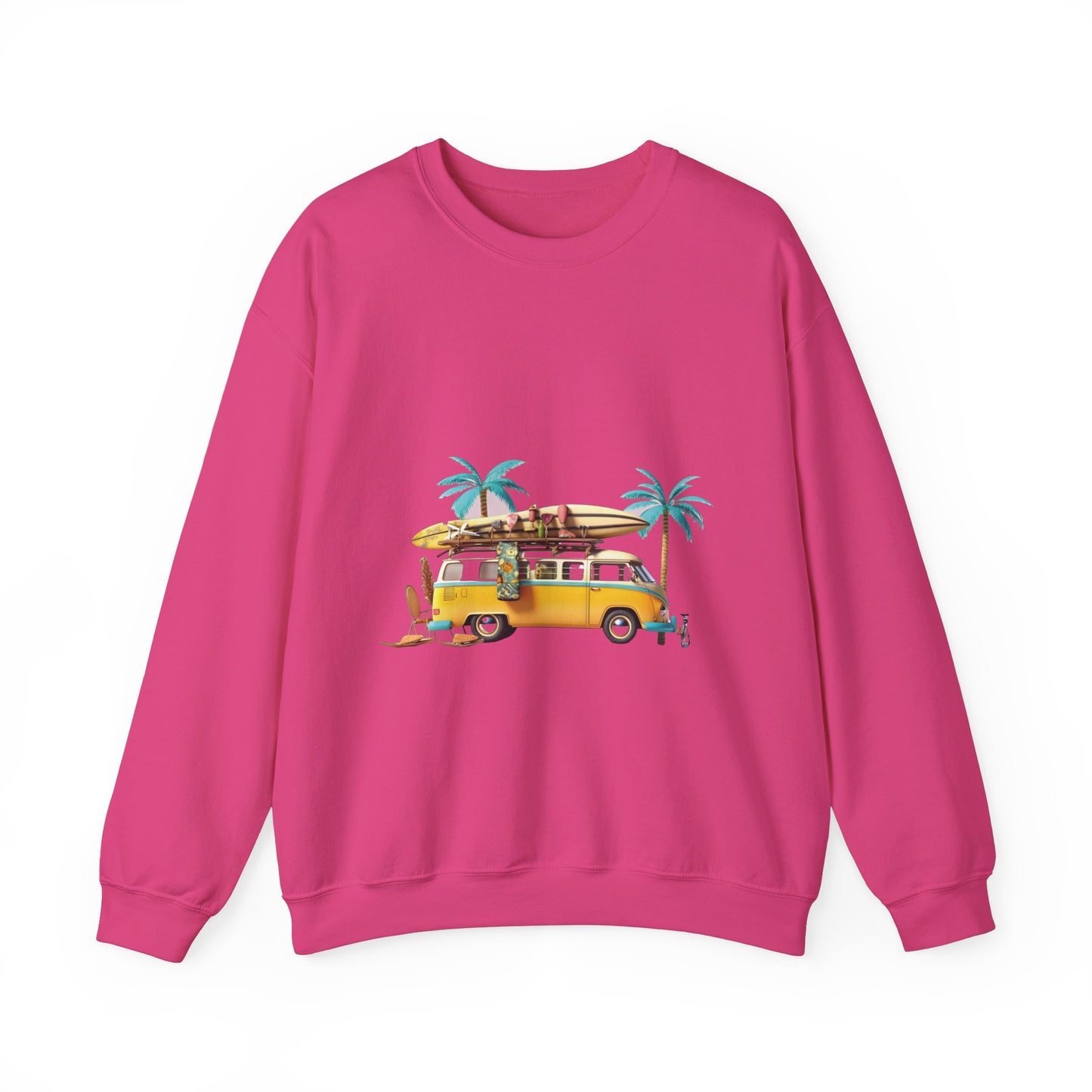 Retro Surf Van - Unisex Heavy Blend™ Crewneck Sweatshirt