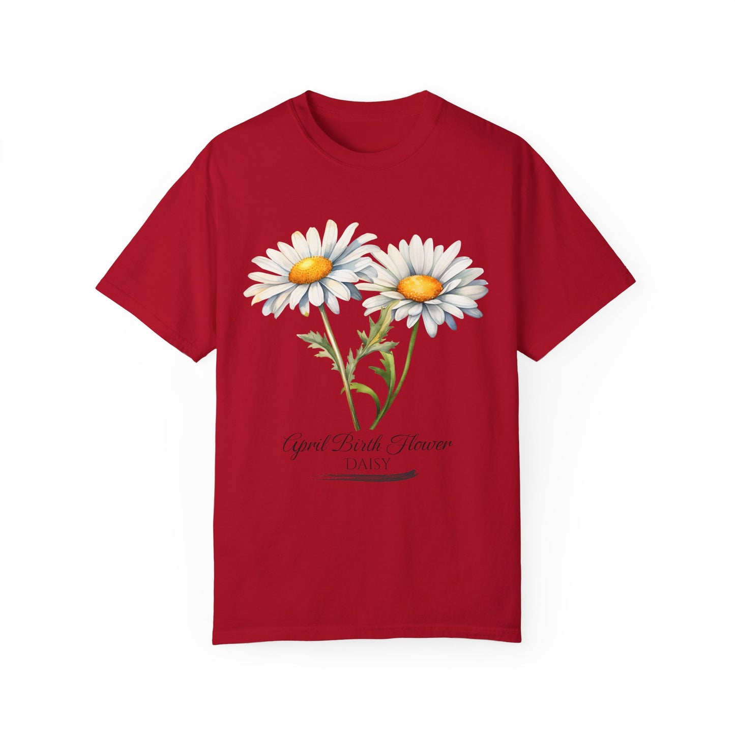 April Birth Flower "Daisy" - Unisex Garment-Dyed T-shirt