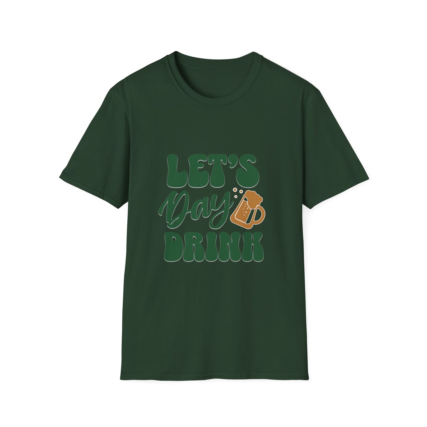 Let's Day Drink Unisex Softstyle T-Shirt - Fun Casual Graphic Tee for Party Lovers