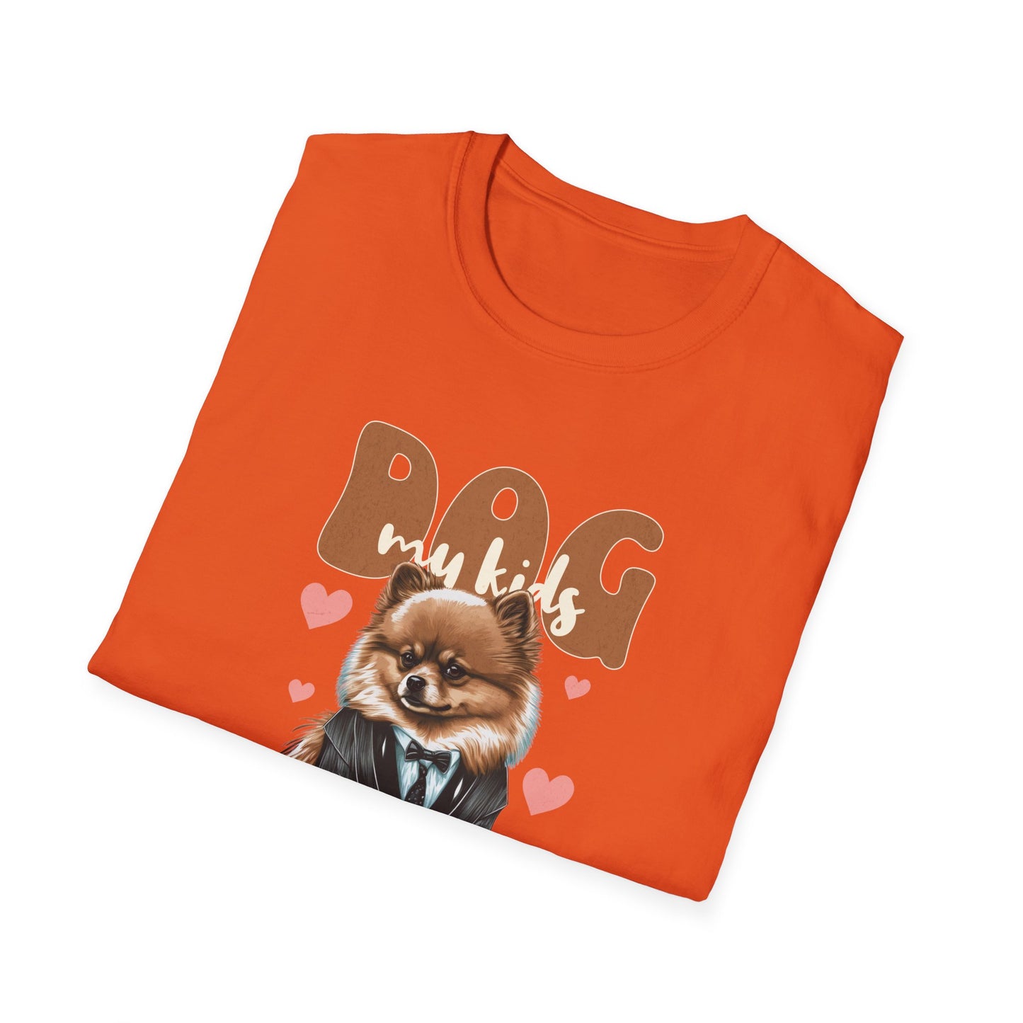 Dog Mom Softstyle T-Shirt - My Kids Have Paw Print Design