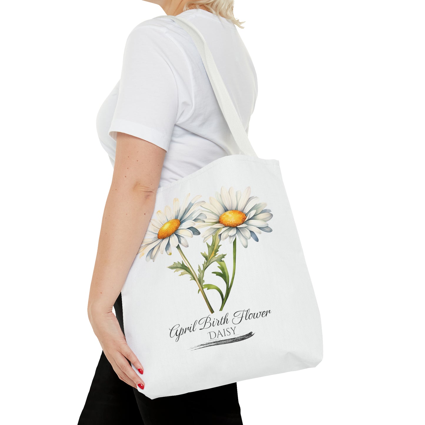 April Birth Flower: Daisy - Tote Bag (AOP)
