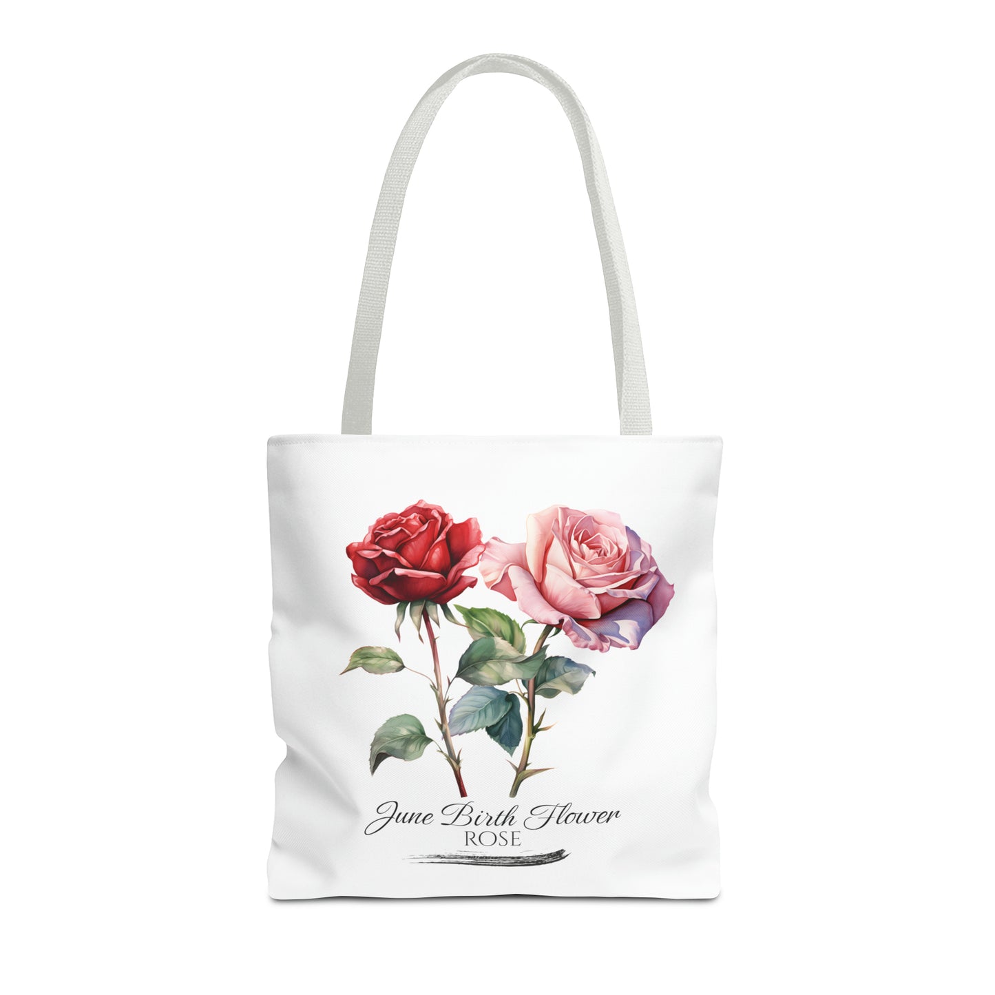June Birth Flower: Rose - Tote Bag (AOP)