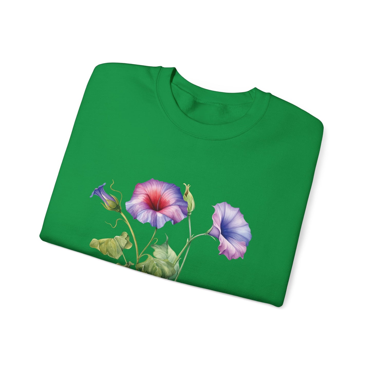 September Birth Flower (Morning Glory) - Unisex Heavy Blend™ Crewneck Sweatshirt