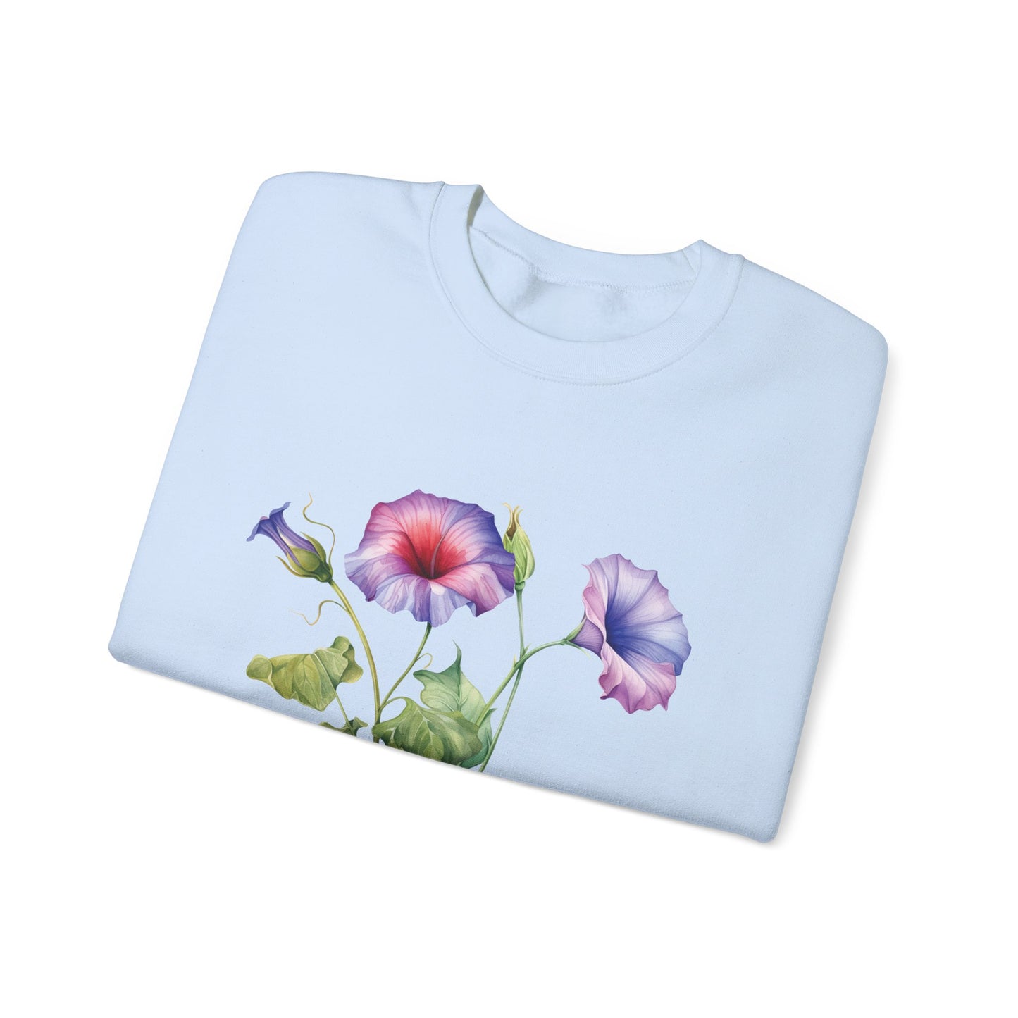 September Birth Flower (Morning Glory) - Unisex Heavy Blend™ Crewneck Sweatshirt