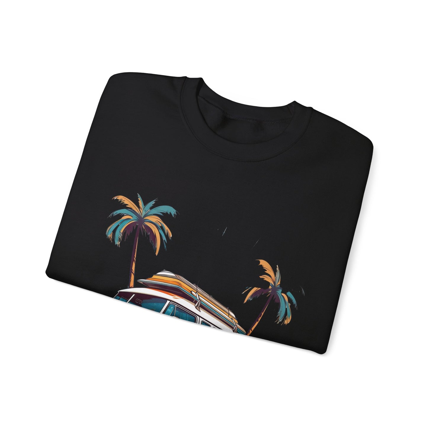 Retro Surf Van - Unisex Heavy Blend™ Crewneck Sweatshirt