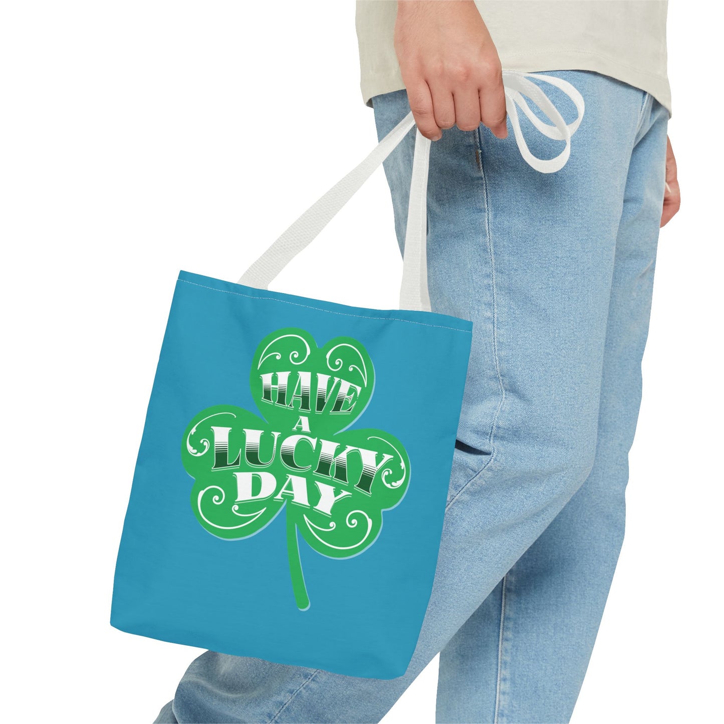 Lucky Day Tote Bag - St. Patrick's Day Gift, Shamrock Design, Eco-Friendly Bag, Fun Everyday Tote, Perfect for Luck!