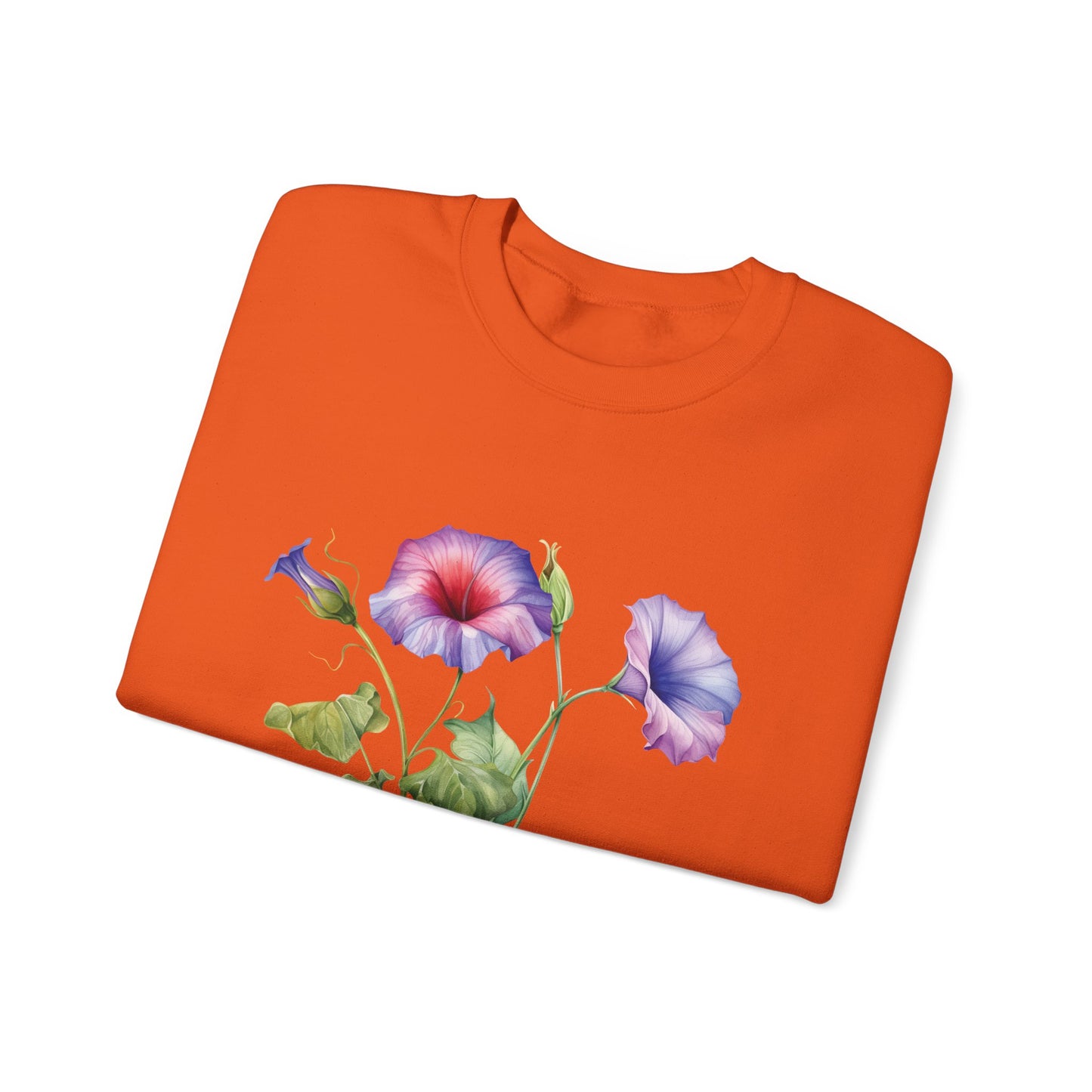 September Birth Flower (Morning Glory) - Unisex Heavy Blend™ Crewneck Sweatshirt