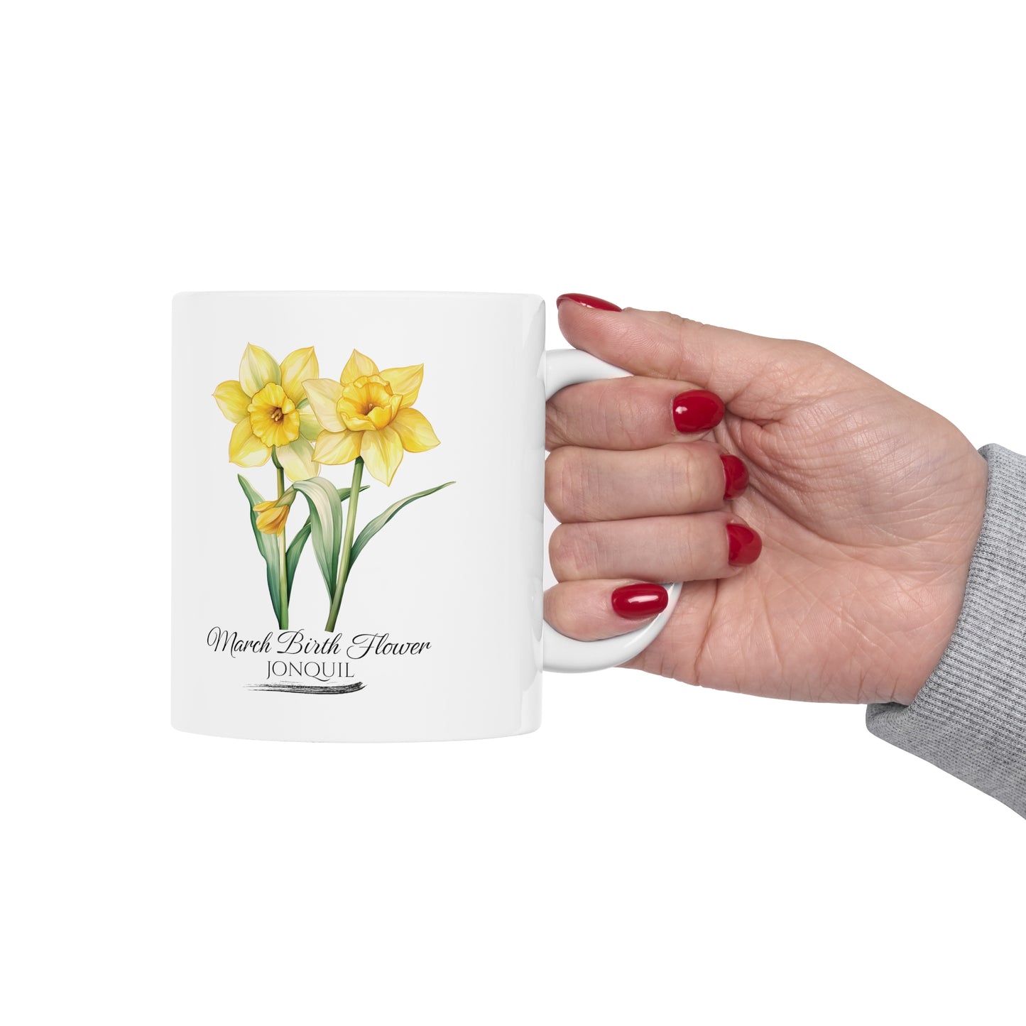 March Birth Flower (Jonquil): Ceramic Mug 11oz