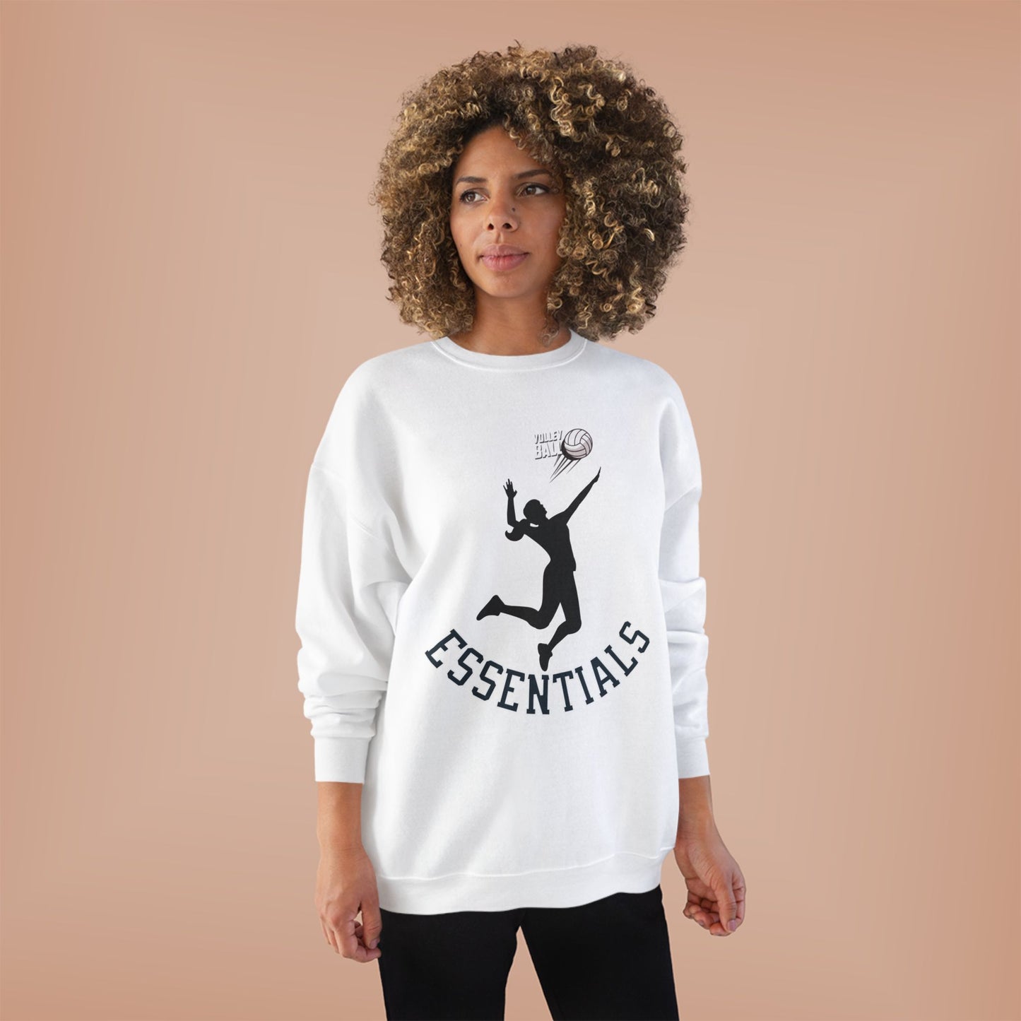 Stylish Eco-Friendly Crewneck Sweatshirt with 'Essentials' Graphic | Ideal for Athletes, Casual Wear, Sports Events and Holiday Gifts