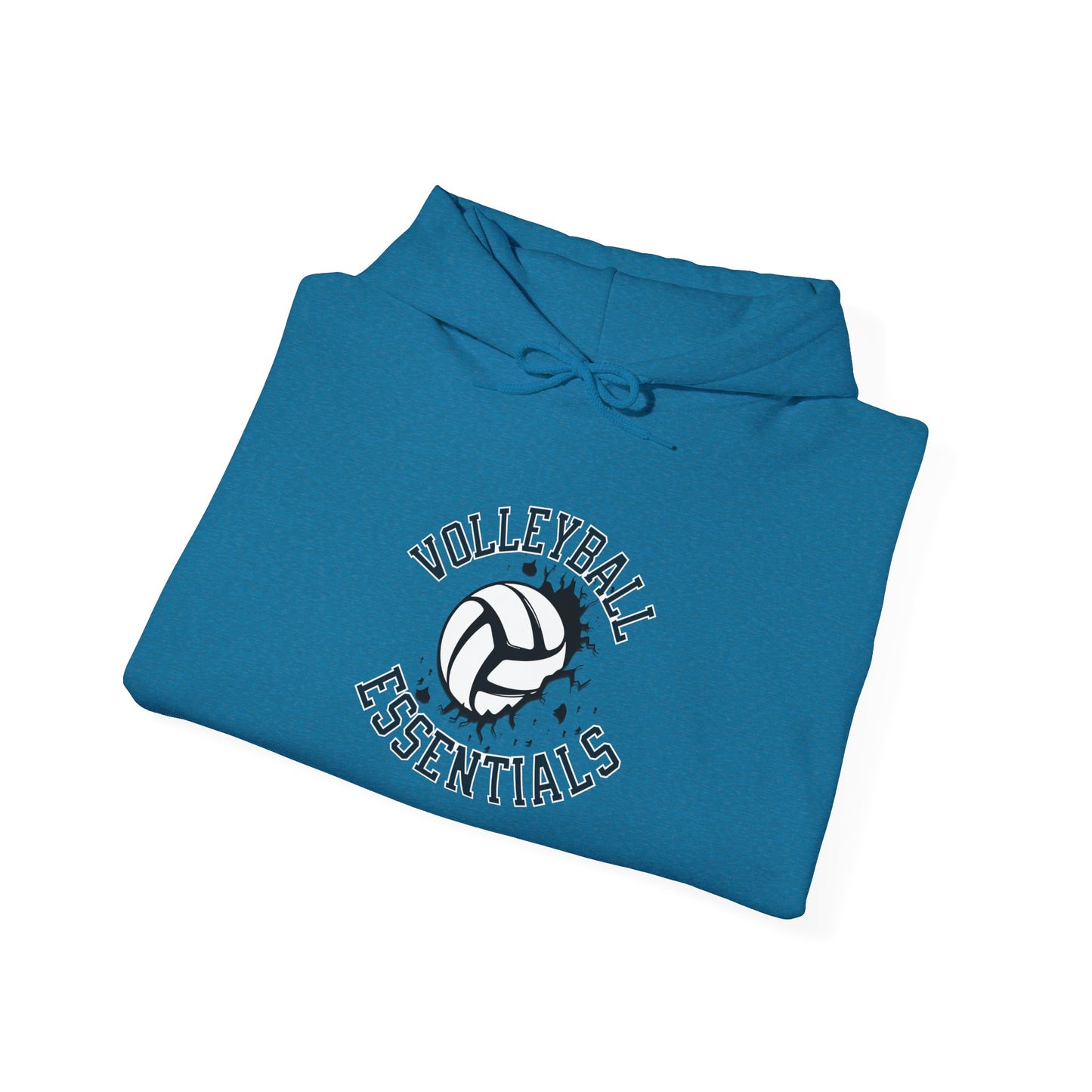 Volleyball Essentials Hoodie, Unisex Heavy Blend Sweatshirt for Players, Sporty Gift, Workout Wear, Casual Comfort