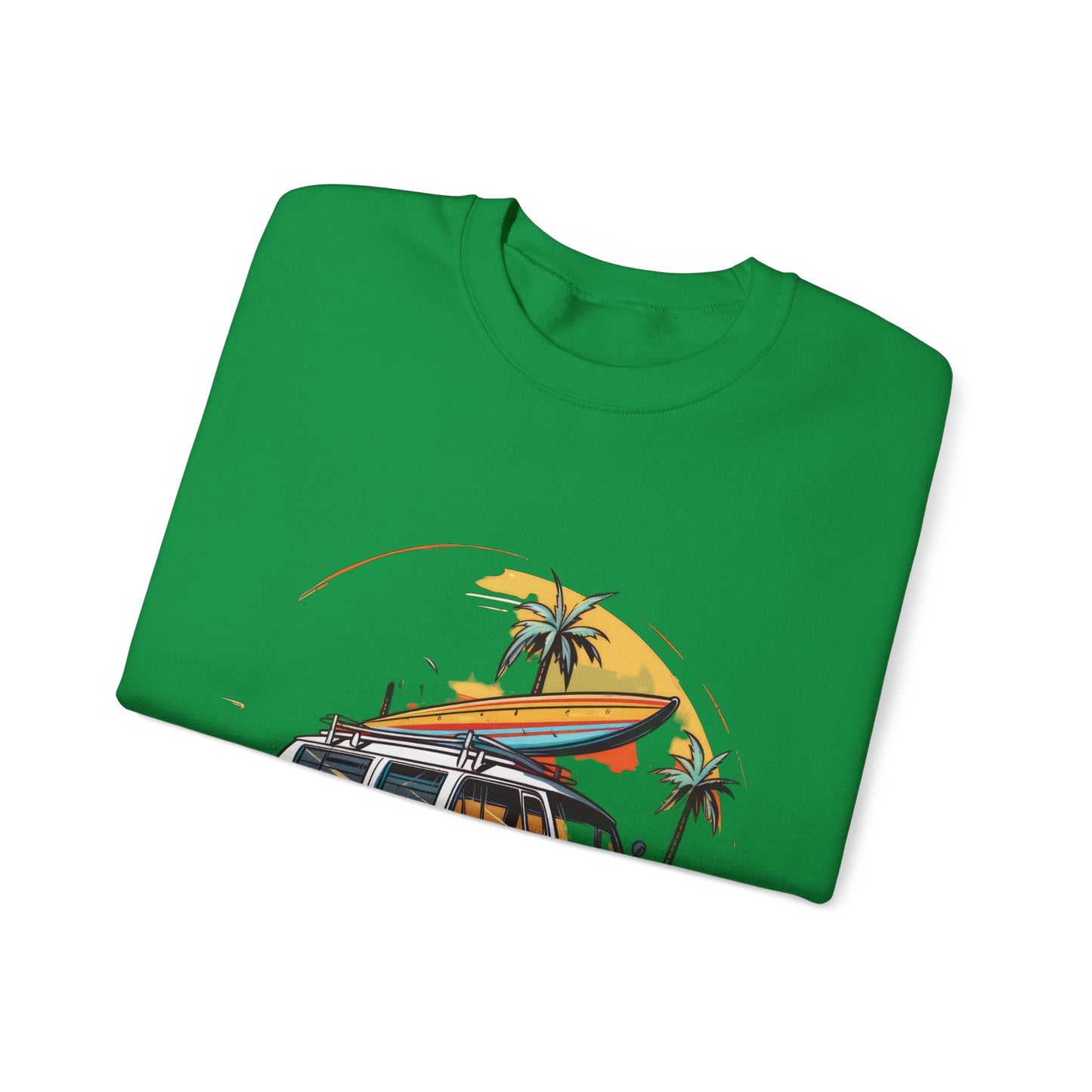 Retro Surf Van - Unisex Heavy Blend™ Crewneck Sweatshirt