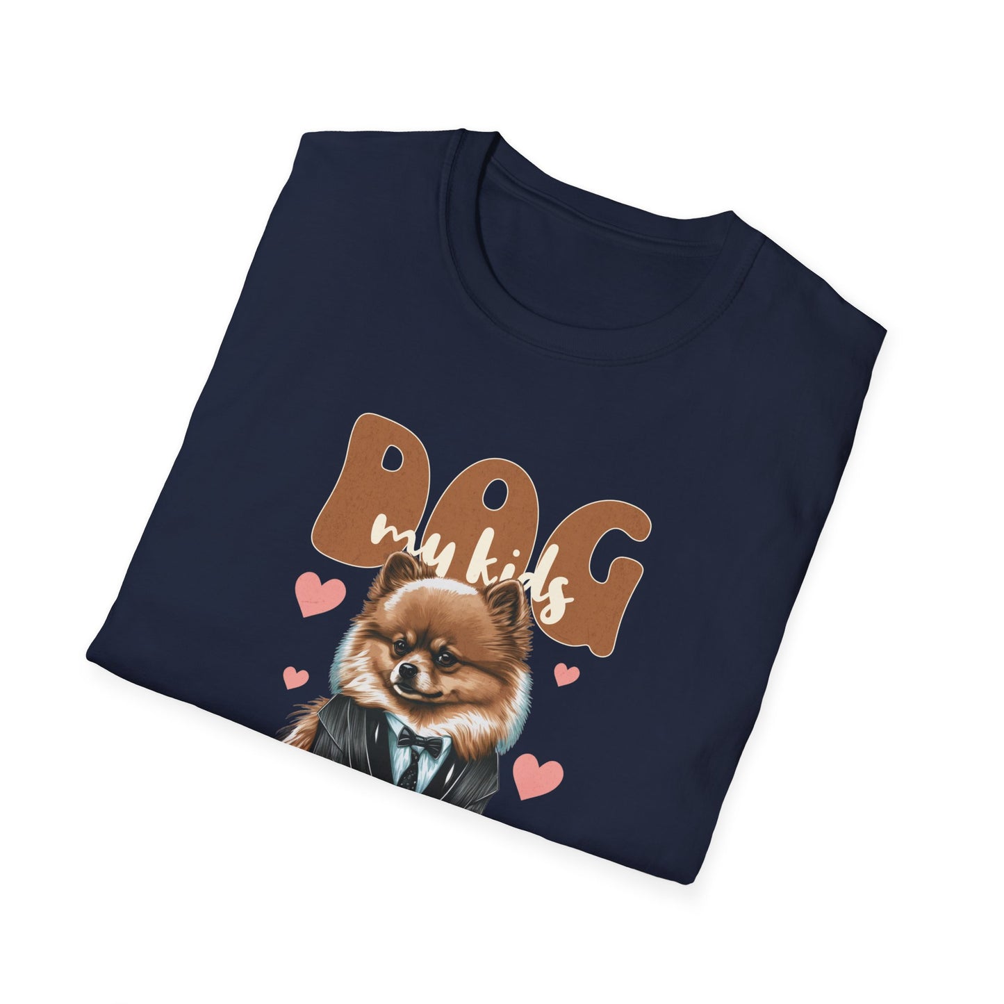 Dog Mom Softstyle T-Shirt - My Kids Have Paw Print Design