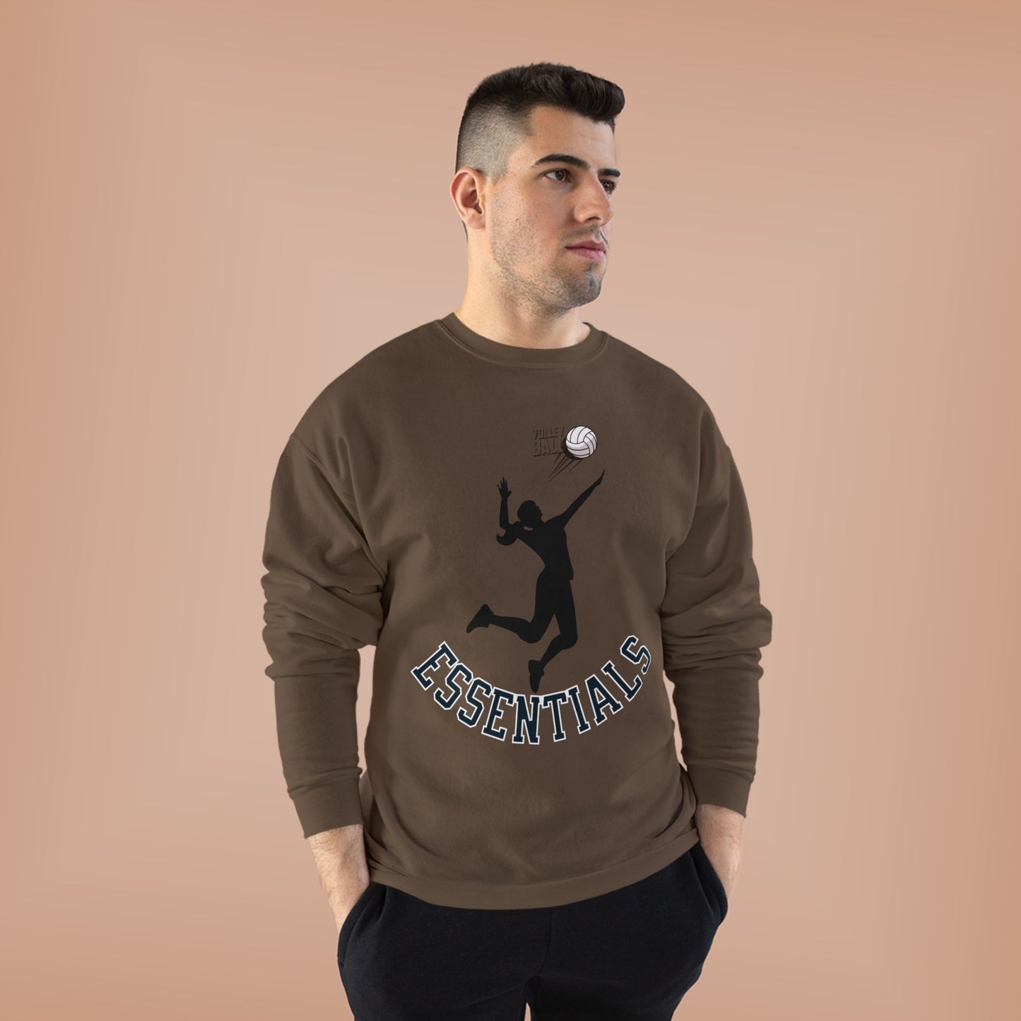 Stylish Eco-Friendly Crewneck Sweatshirt with 'Essentials' Graphic | Ideal for Athletes, Casual Wear, Sports Events and Holiday Gifts