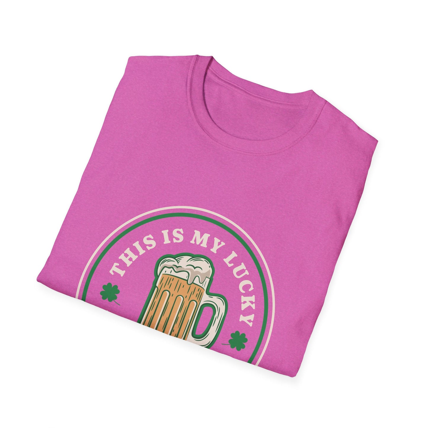 This Is My Lucky Drinking Shirt - Unisex Softstyle T-Shirt for Beer Lovers
