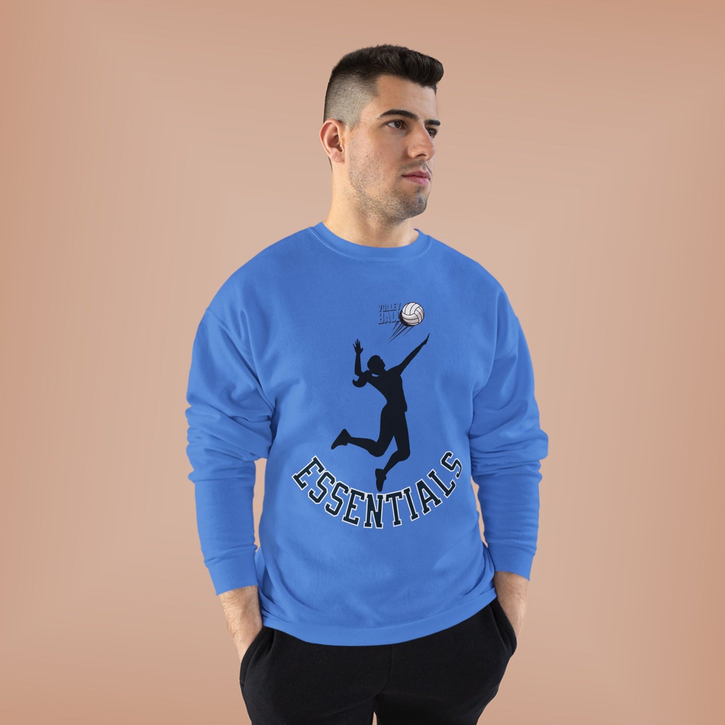 Stylish Eco-Friendly Crewneck Sweatshirt with 'Essentials' Graphic | Ideal for Athletes, Casual Wear, Sports Events and Holiday Gifts