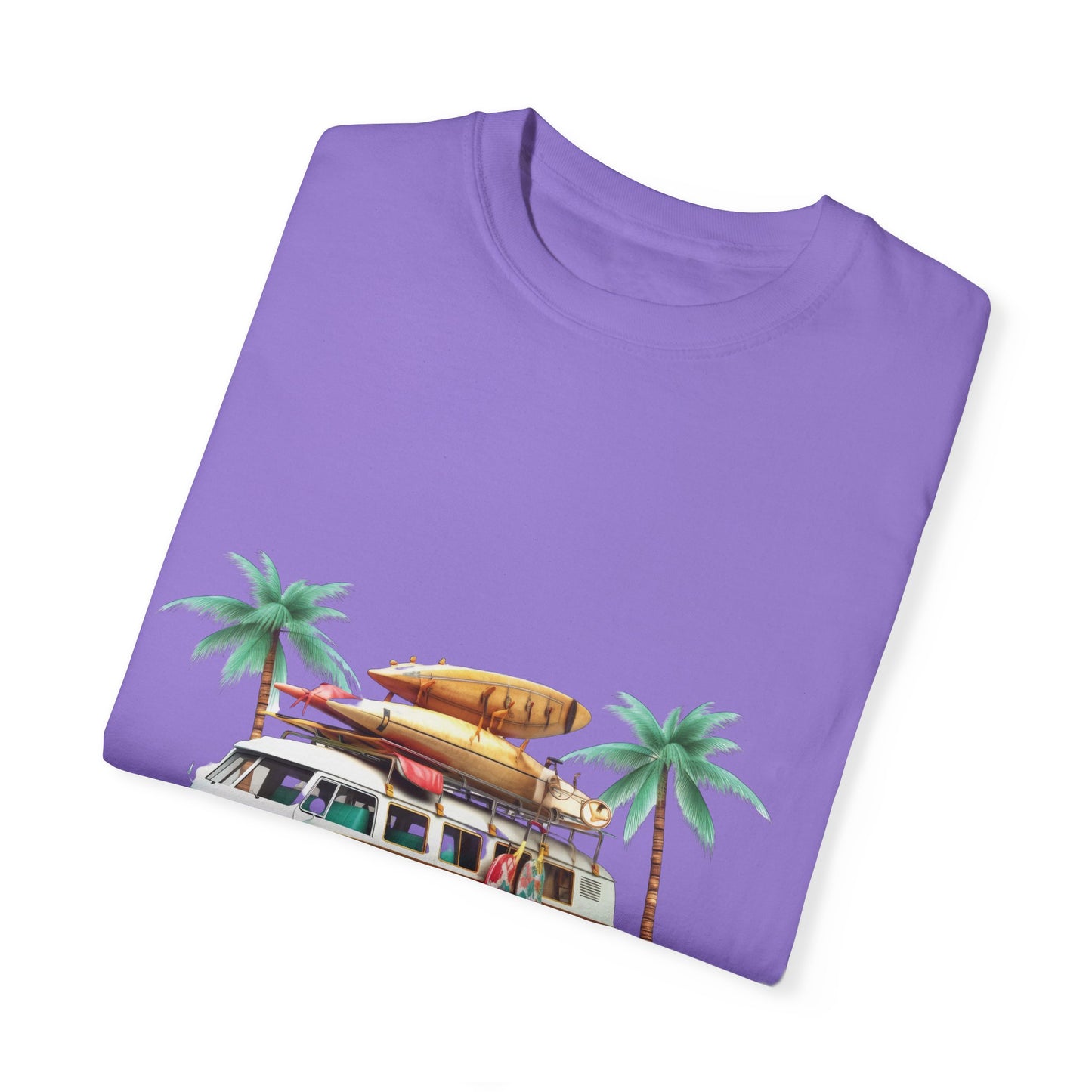Retro Surf Van: Unisex Garment-Dyed T-shirt