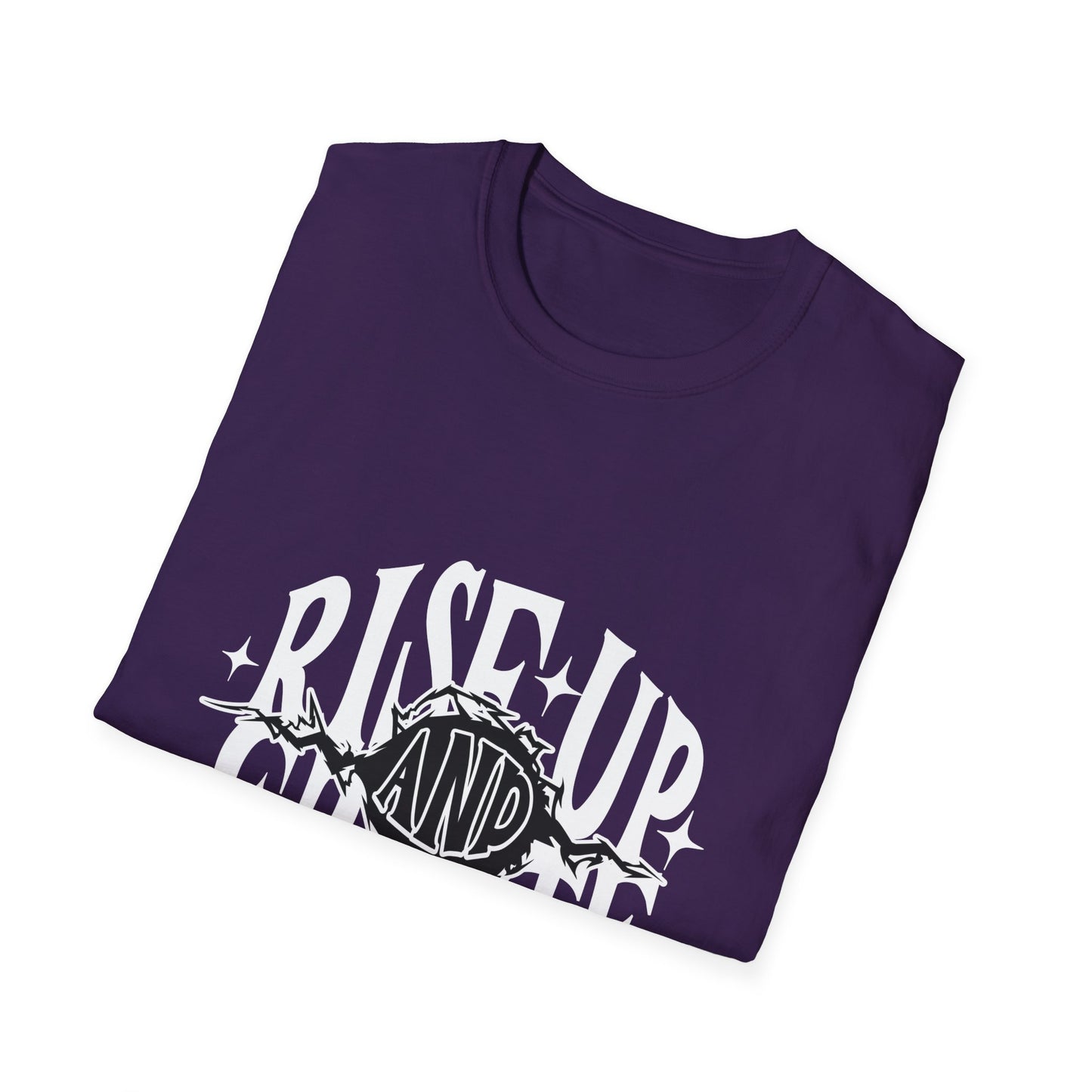Rise Up And Create Unisex Softstyle T-Shirt, Motivational Tee, Inspirational Shirt, Artist Gift, Graphic Tee, Creative Apparel