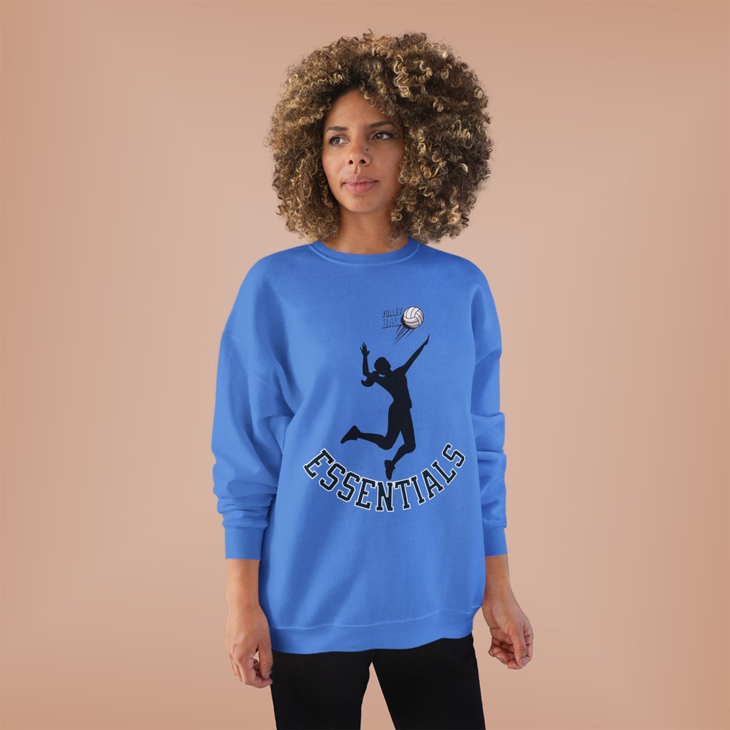 Stylish Eco-Friendly Crewneck Sweatshirt with 'Essentials' Graphic | Ideal for Athletes, Casual Wear, Sports Events and Holiday Gifts