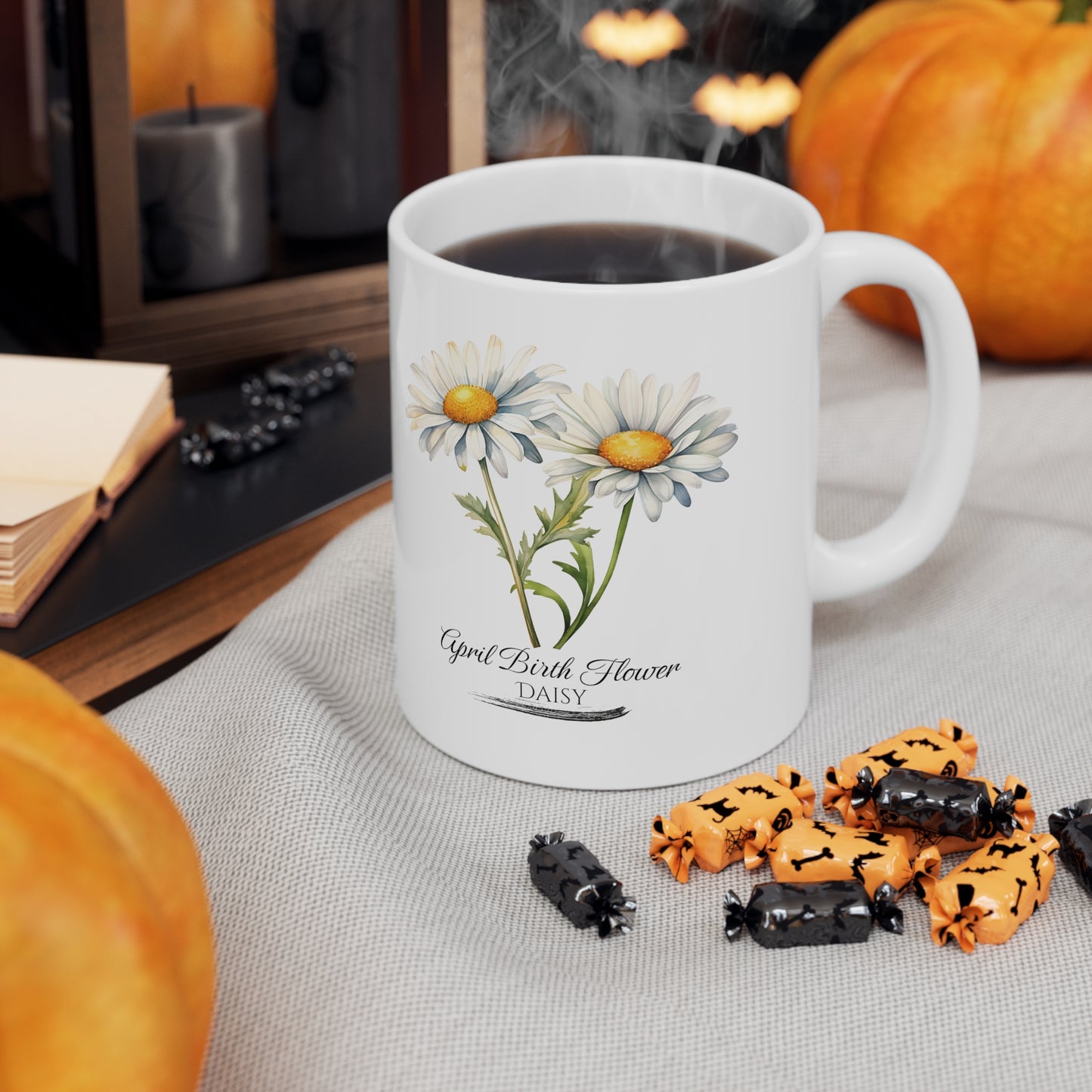April Birth Flower (Daisy): Ceramic Mug 11oz