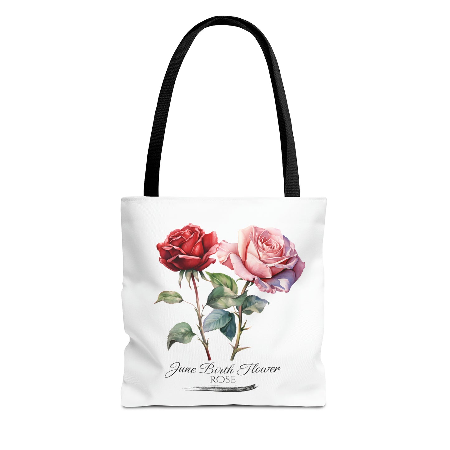 June Birth Flower: Rose - Tote Bag (AOP)