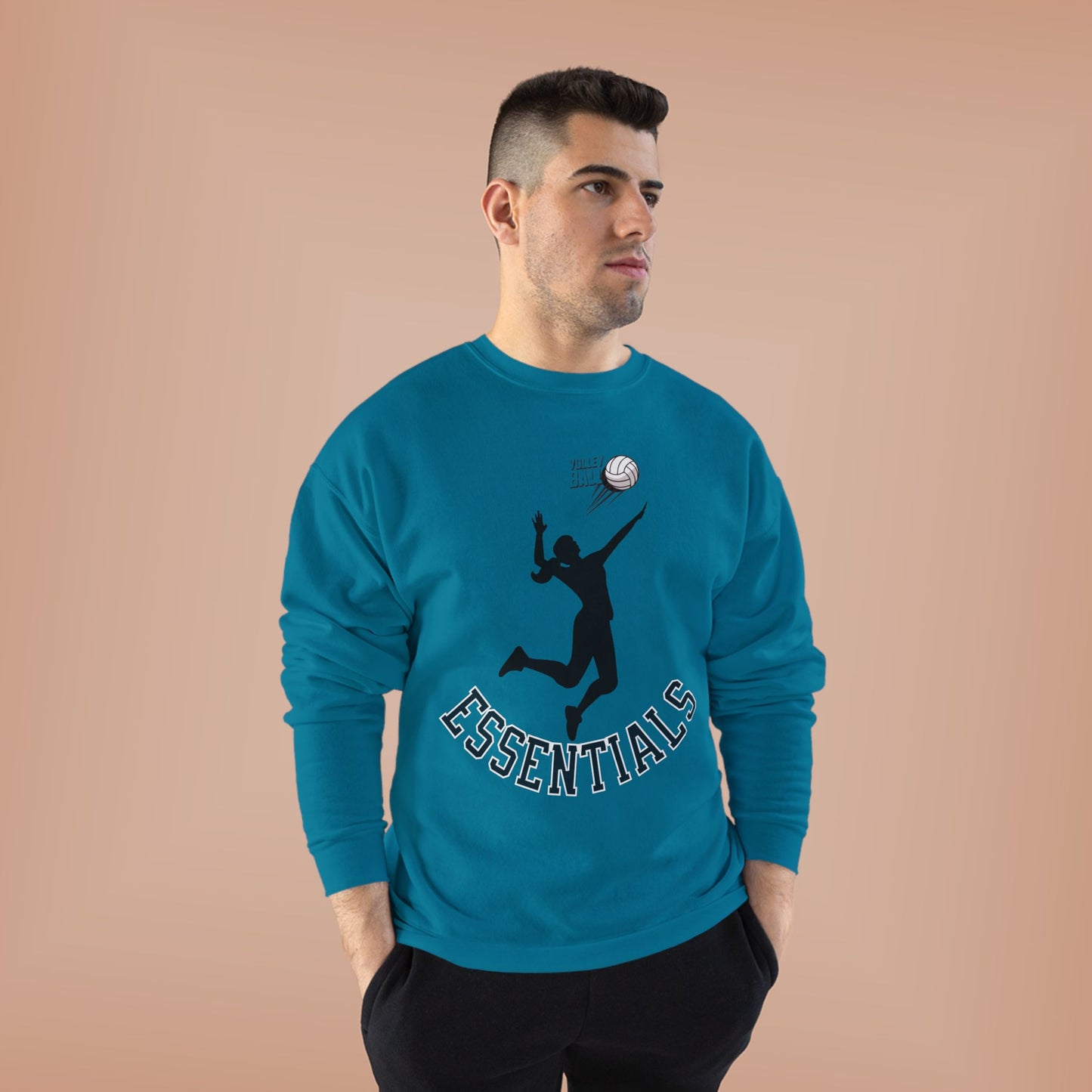 Stylish Eco-Friendly Crewneck Sweatshirt with 'Essentials' Graphic | Ideal for Athletes, Casual Wear, Sports Events and Holiday Gifts