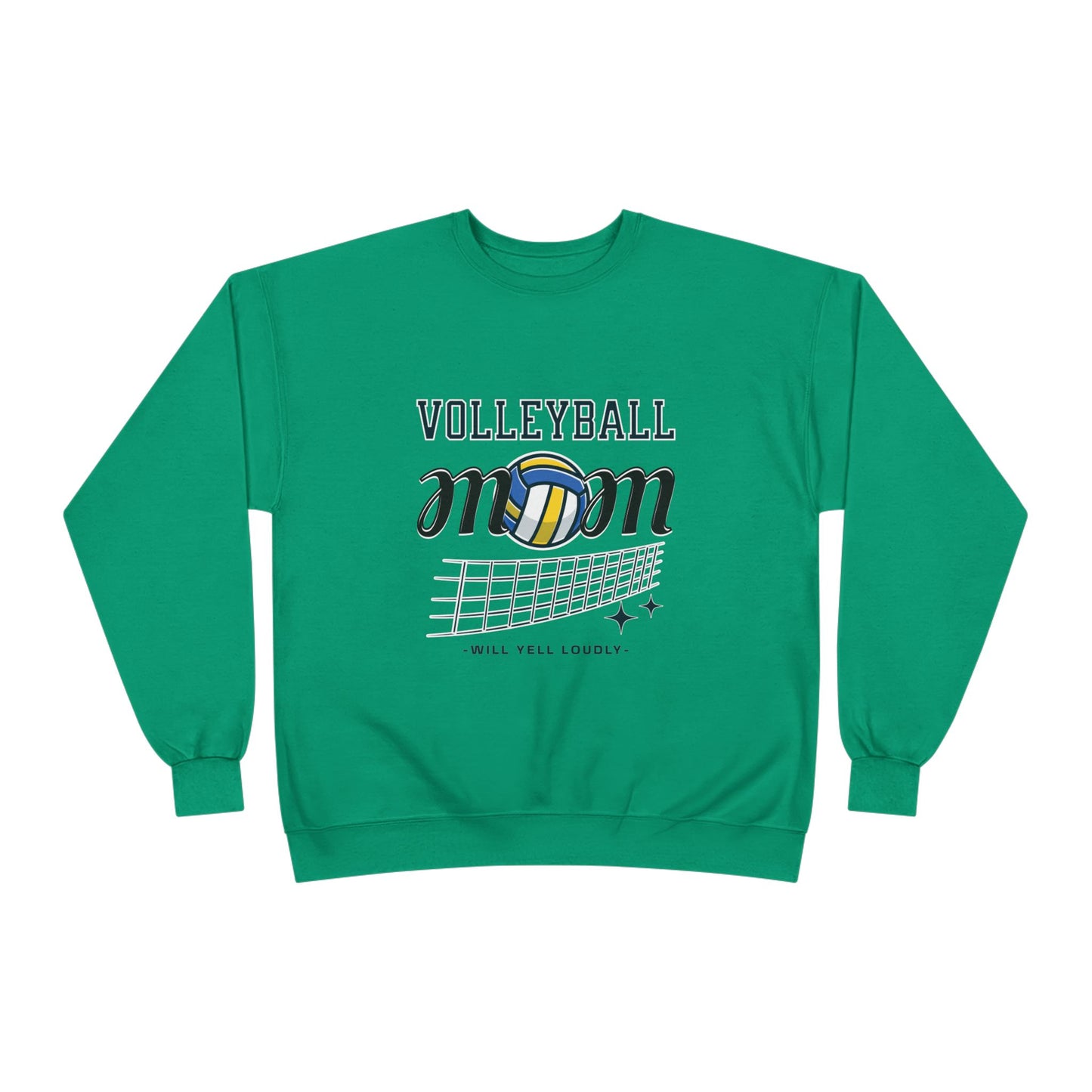 Volleyball Mom Eco-Friendly Crewneck Sweatshirt, Mother's Day Gift, Sports Apparel, Gamer Sweatshirt, Family Celebration Wear