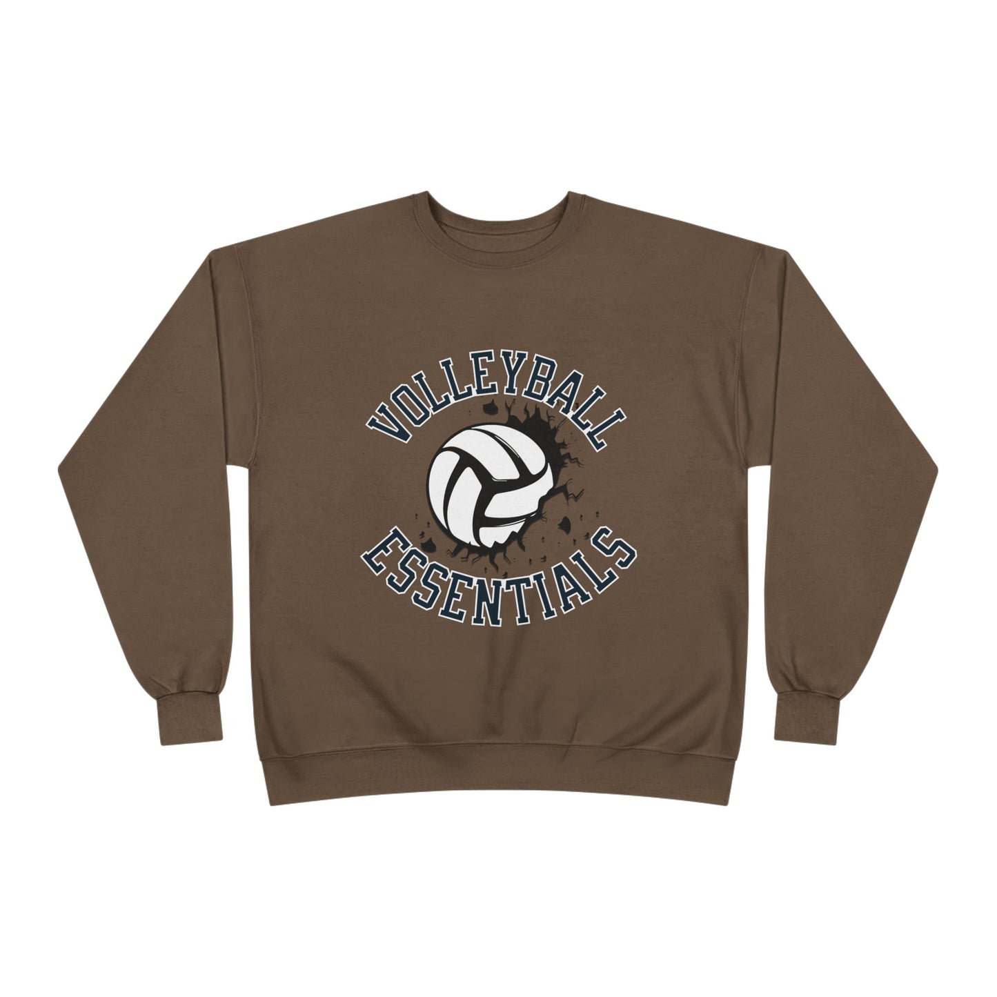 Volleyball Essentials Eco-Friendly Sweatshirt, Casual Sportswear, Gift for Volleyball Players, Team Apparel, Workout Clothing