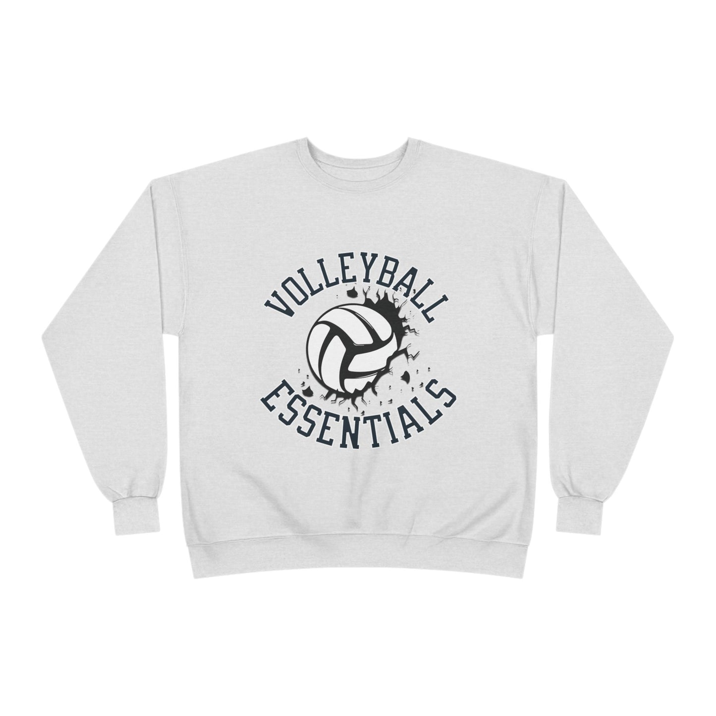 Volleyball Essentials Eco-Friendly Sweatshirt, Casual Sportswear, Gift for Volleyball Players, Team Apparel, Workout Clothing
