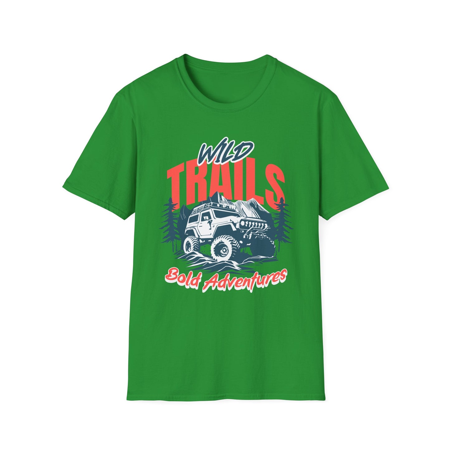 Adventure Trails Unisex T-Shirt, Outdoors Nature Tee, Hiking Wanderlust Shirt, Wilderness Exploration Top, Mountain Camping Apparel