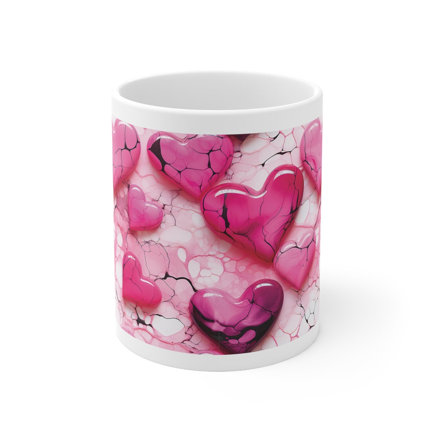 Valentine's Marble Heart: Ceramic Mug 11oz