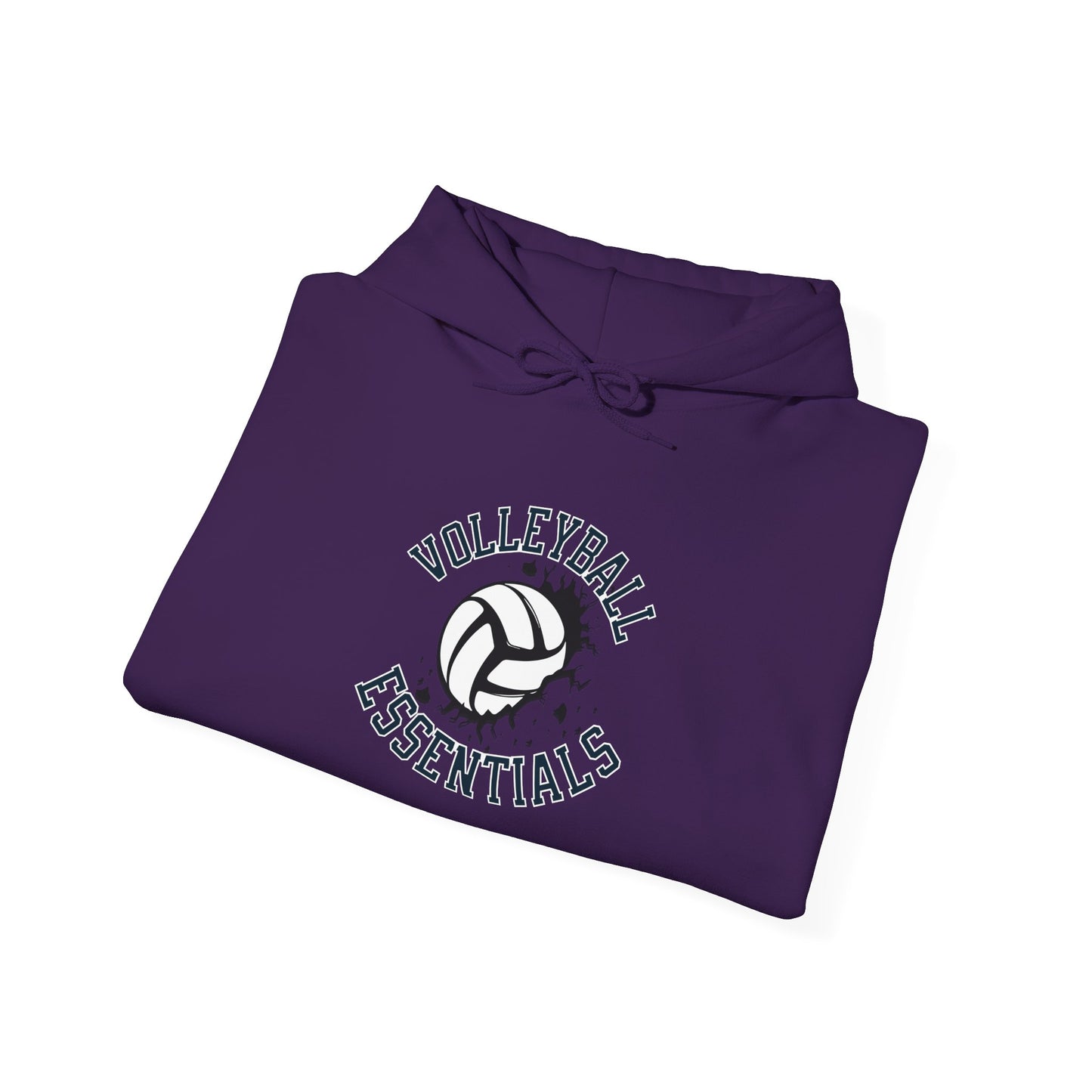 Volleyball Essentials Hoodie, Unisex Heavy Blend Sweatshirt for Players, Sporty Gift, Workout Wear, Casual Comfort