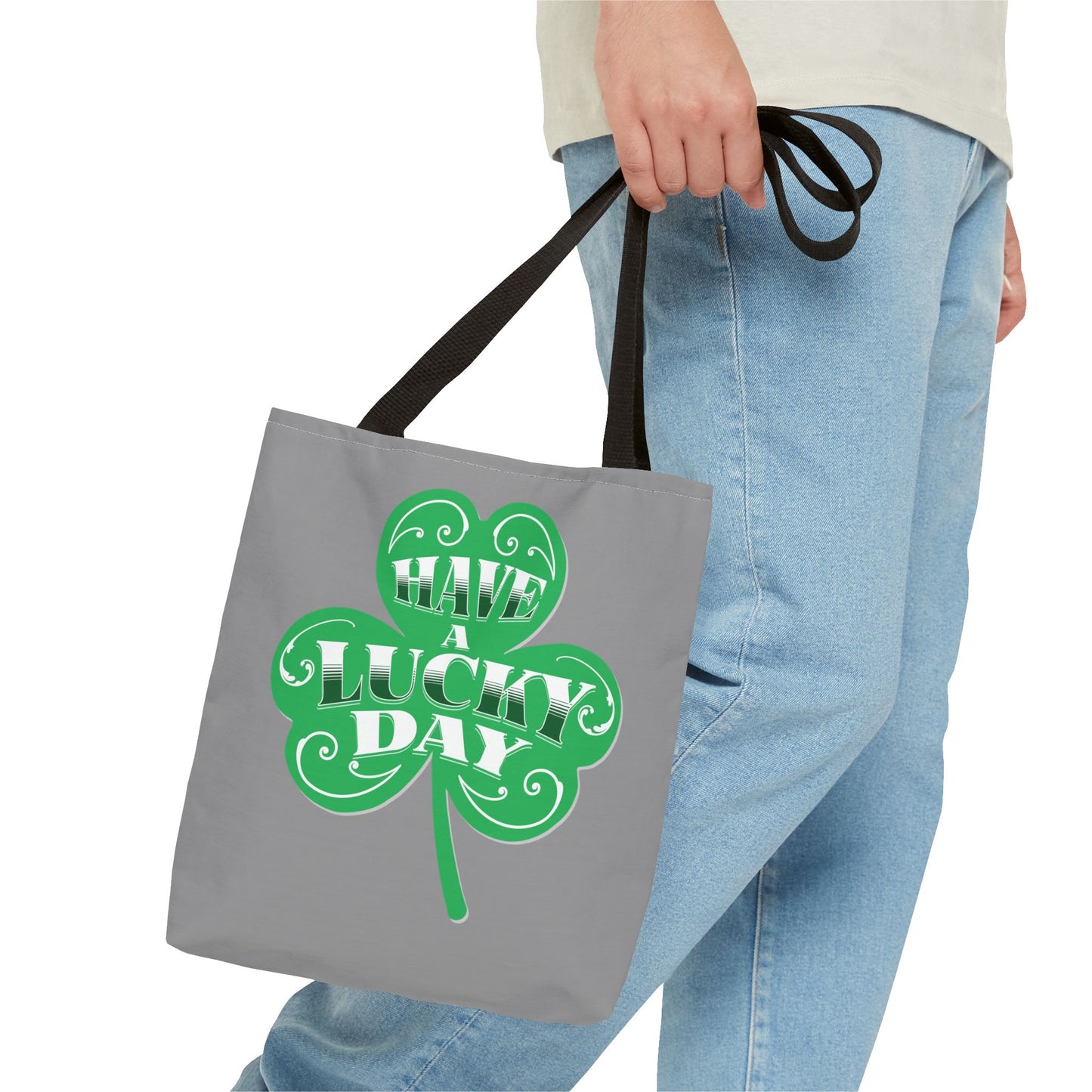 Lucky Day Tote Bag - St. Patrick's Day Gift, Eco-Friendly Shopper, Fun Everyday Use, Green Clover Design, Lucky Charm