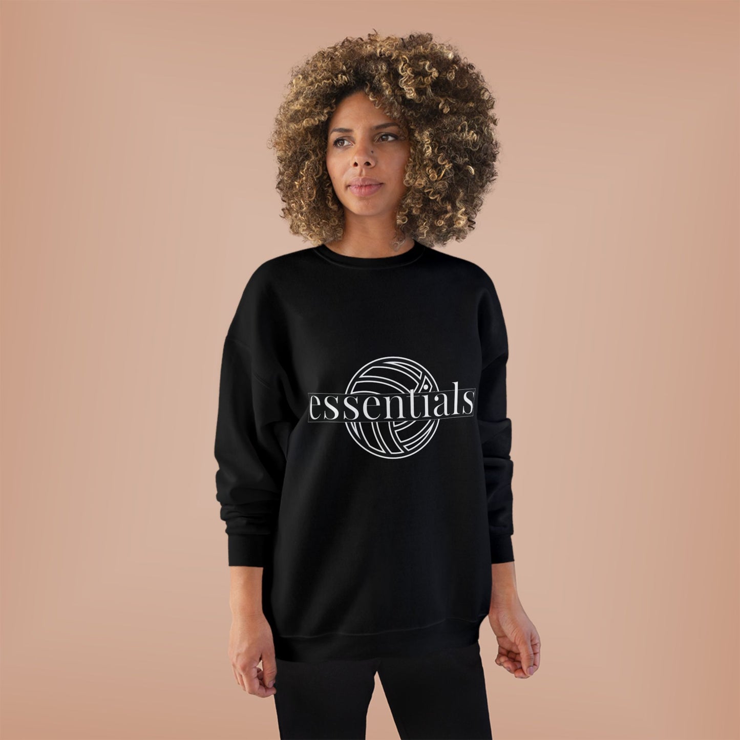 Unisex Eco-Friendly Volleyball Sweatshirt, Casual Sportswear for Athletes, Great for Gifts, Team Spiritwear, Eco-Conscious Fashion