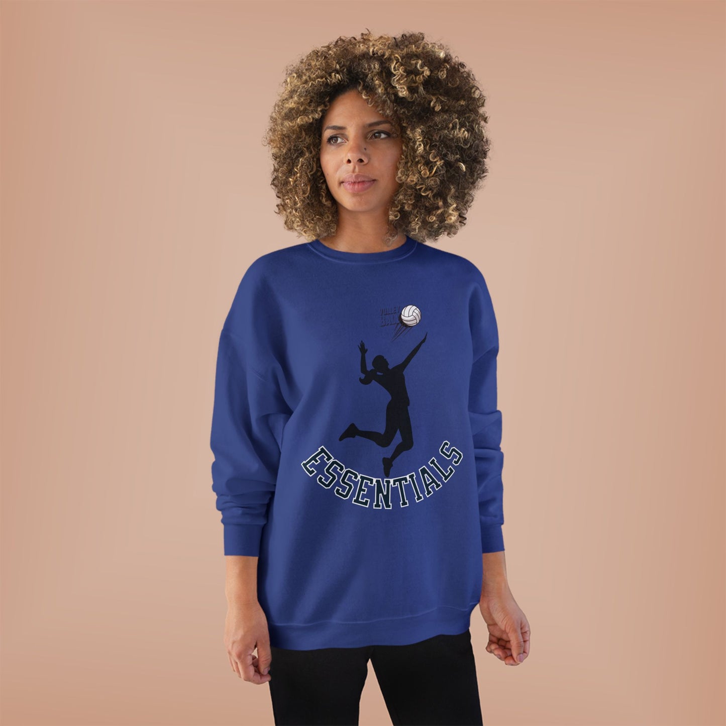 Stylish Eco-Friendly Crewneck Sweatshirt with 'Essentials' Graphic | Ideal for Athletes, Casual Wear, Sports Events and Holiday Gifts
