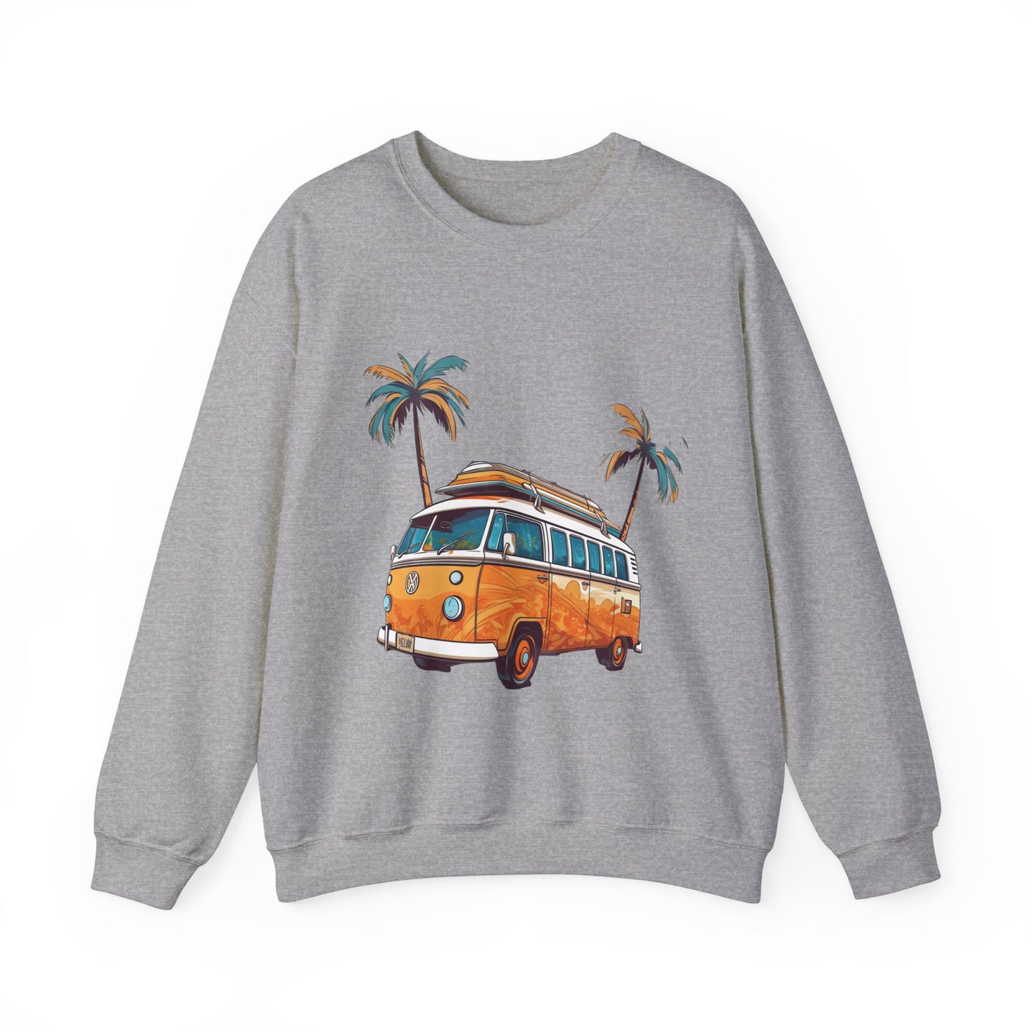 Retro Surf Van - Unisex Heavy Blend™ Crewneck Sweatshirt